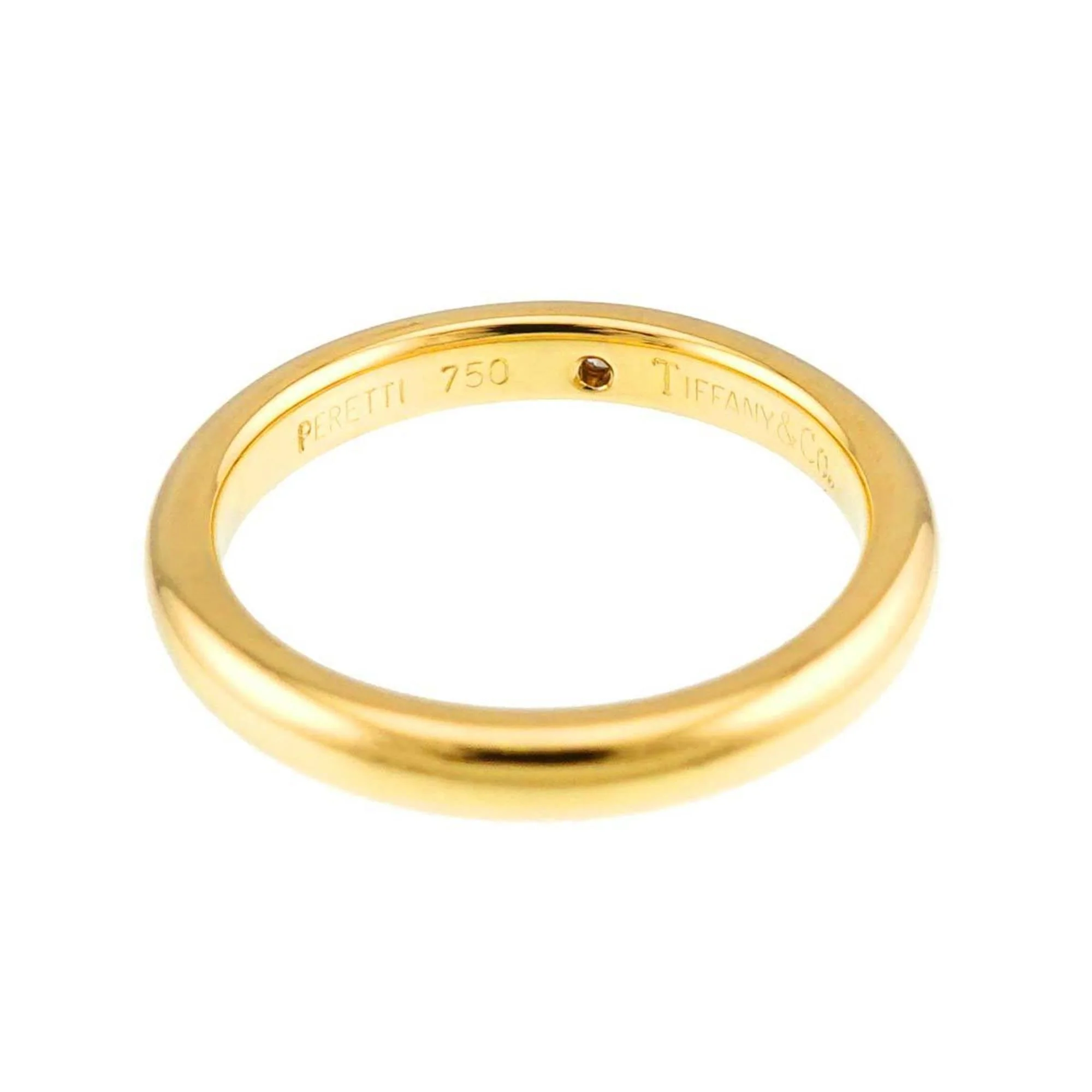 Stacking Band Ring 18K Yellow Gold with Diamond - Image 3