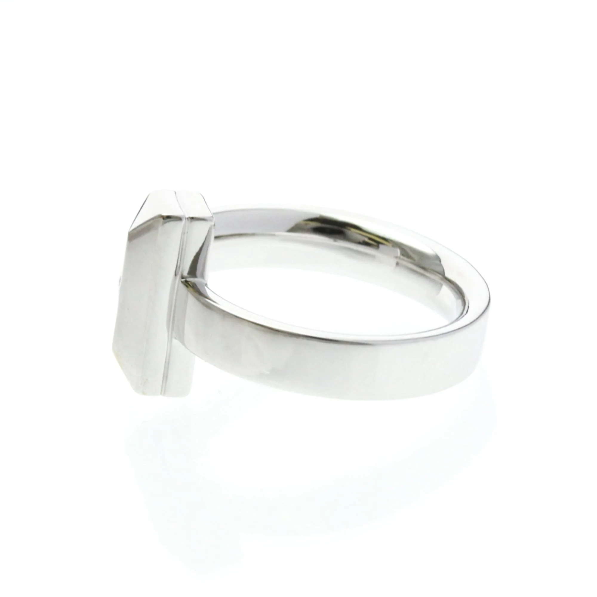 T One Ring Wide 18K White Gold - Image 2