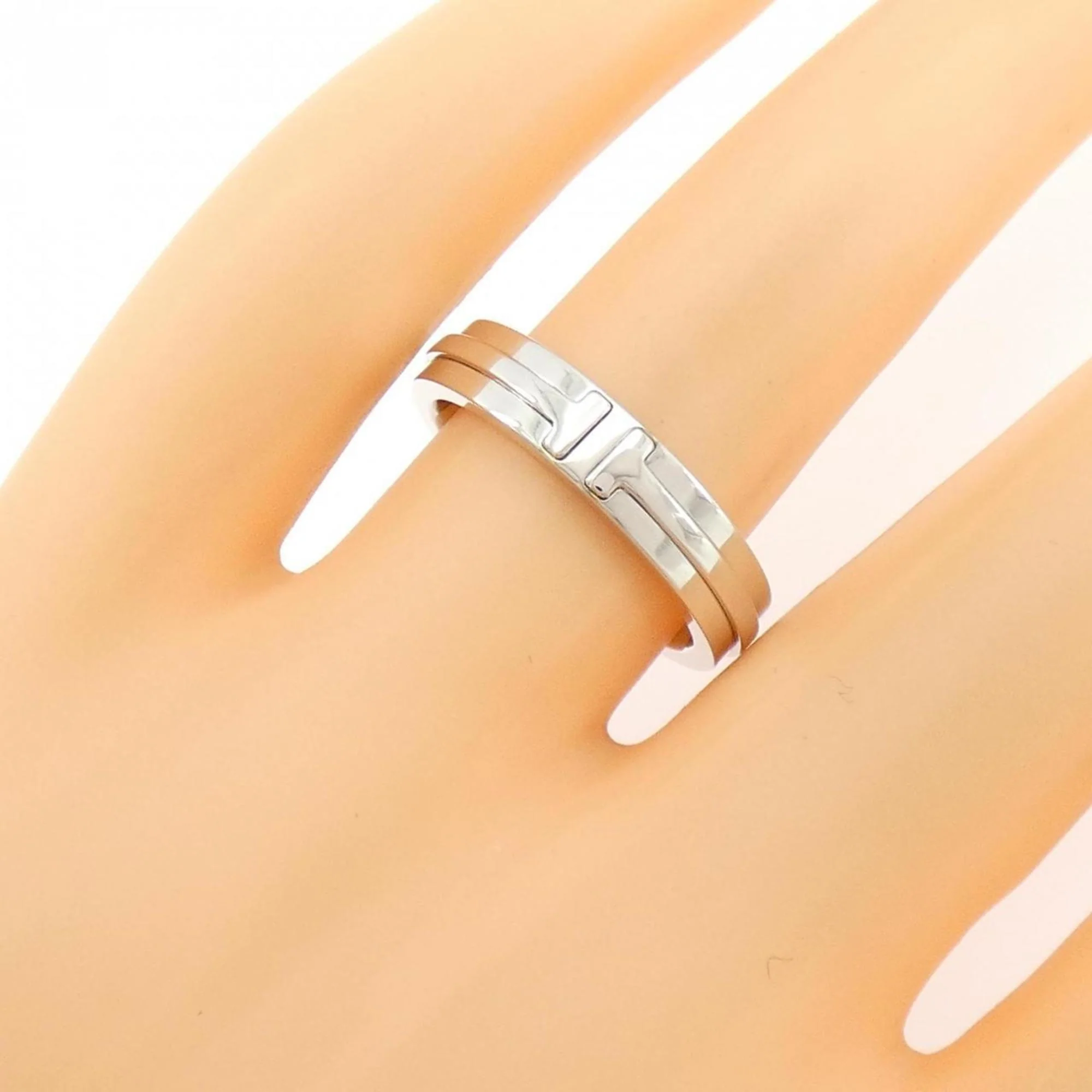 T Two Narrow Ring 18K White Gold - Image 5