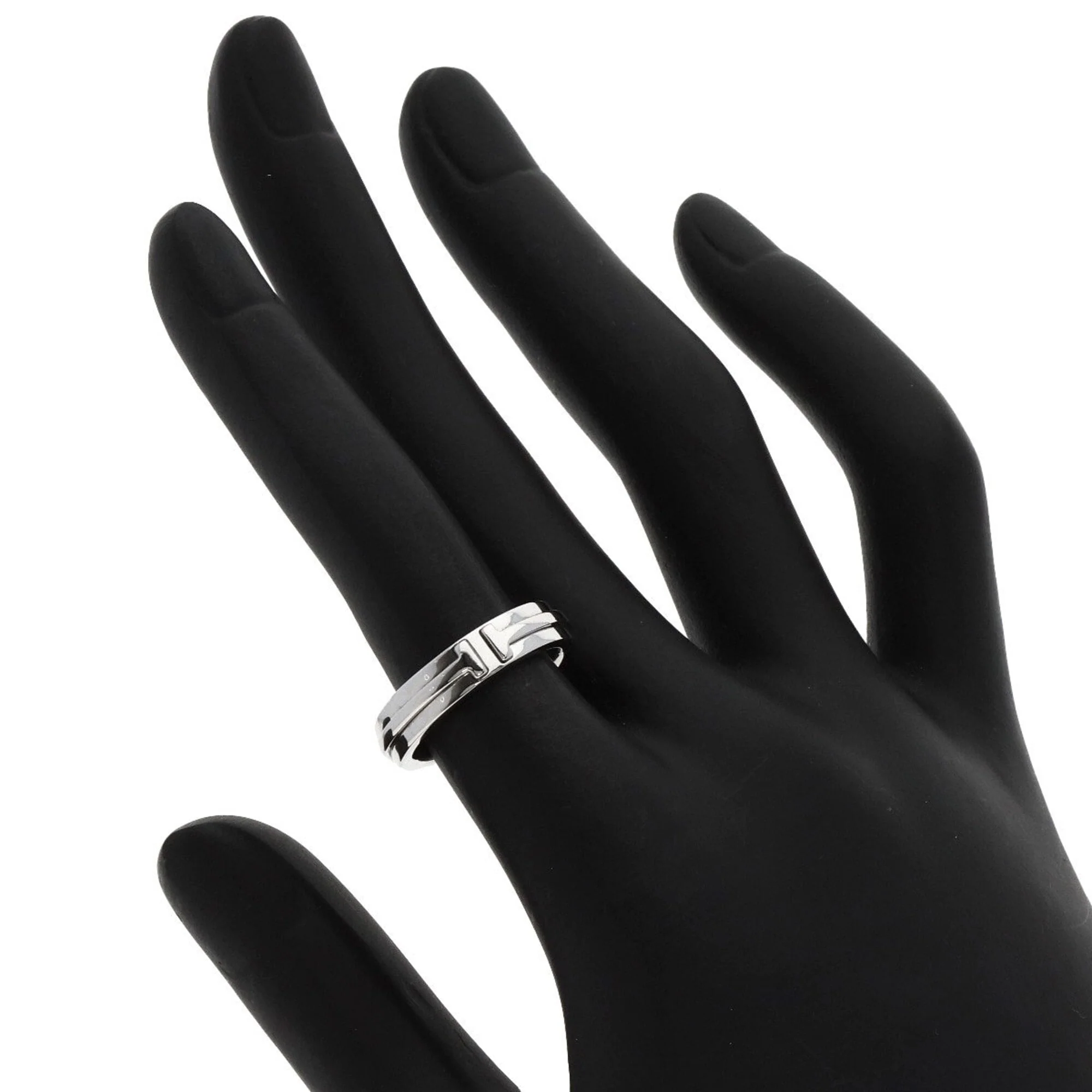 T Two Narrow Ring 18K White Gold - Image 5
