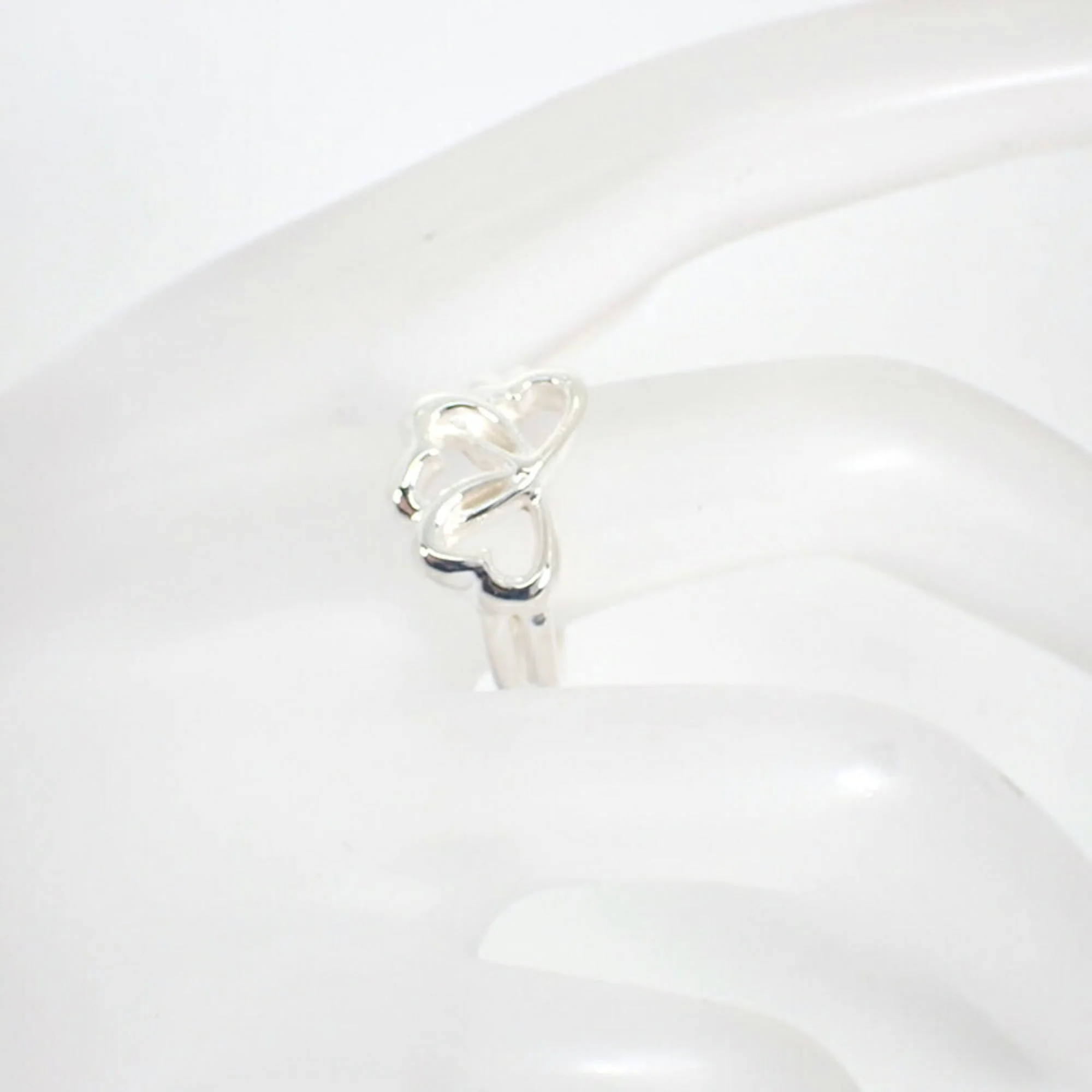 Triple Heart Ring Sterling Silver - Image 6
