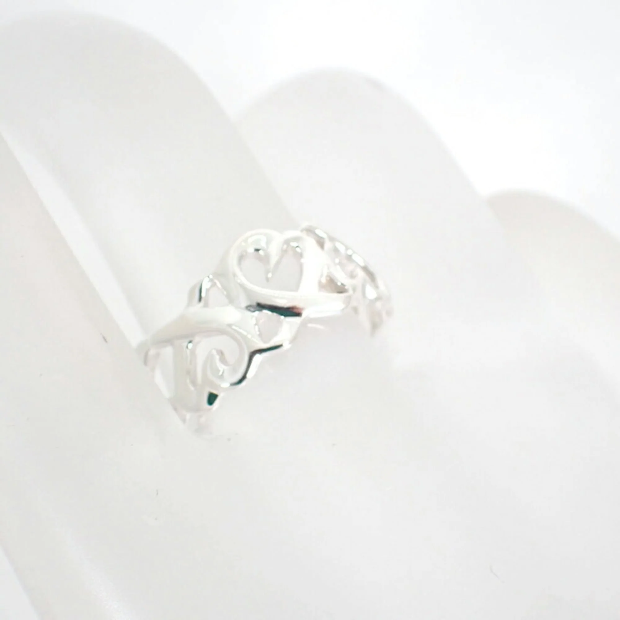 Triple Loving Heart Ring Sterling Silver - Image 7