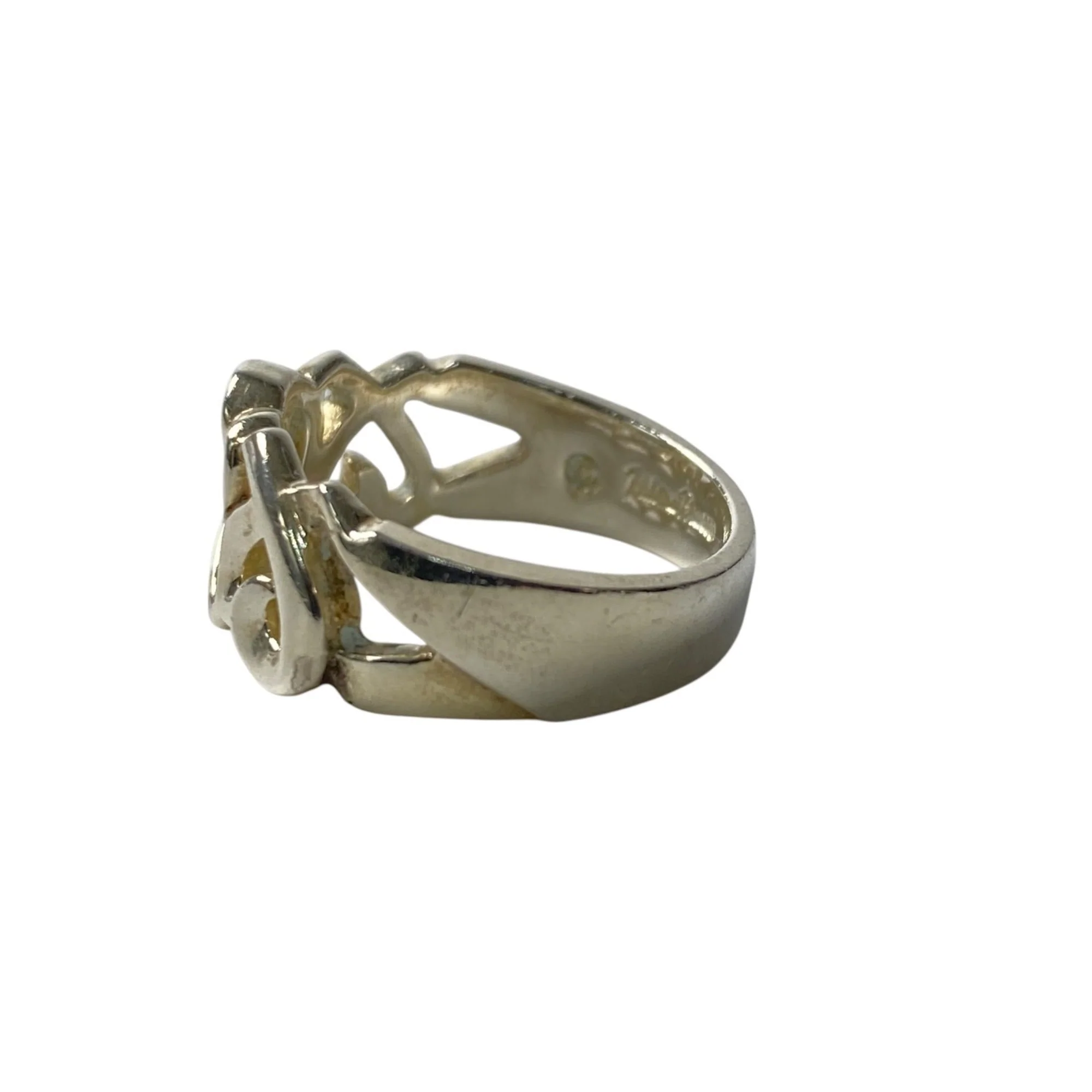 Triple Loving Heart Ring Sterling Silver - Image 2
