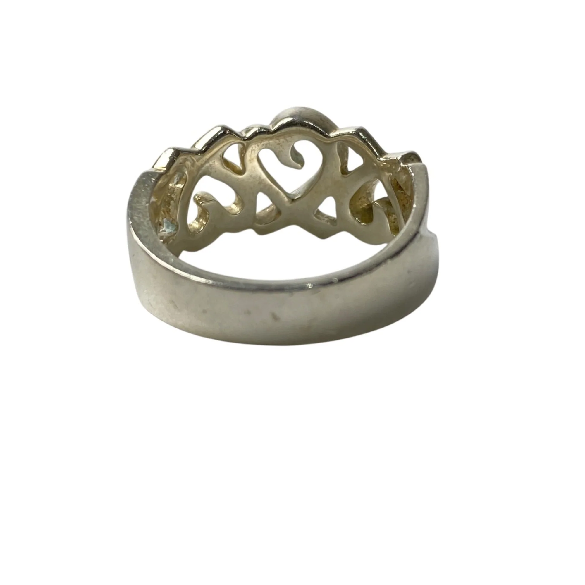 Triple Loving Heart Ring Sterling Silver - Image 3