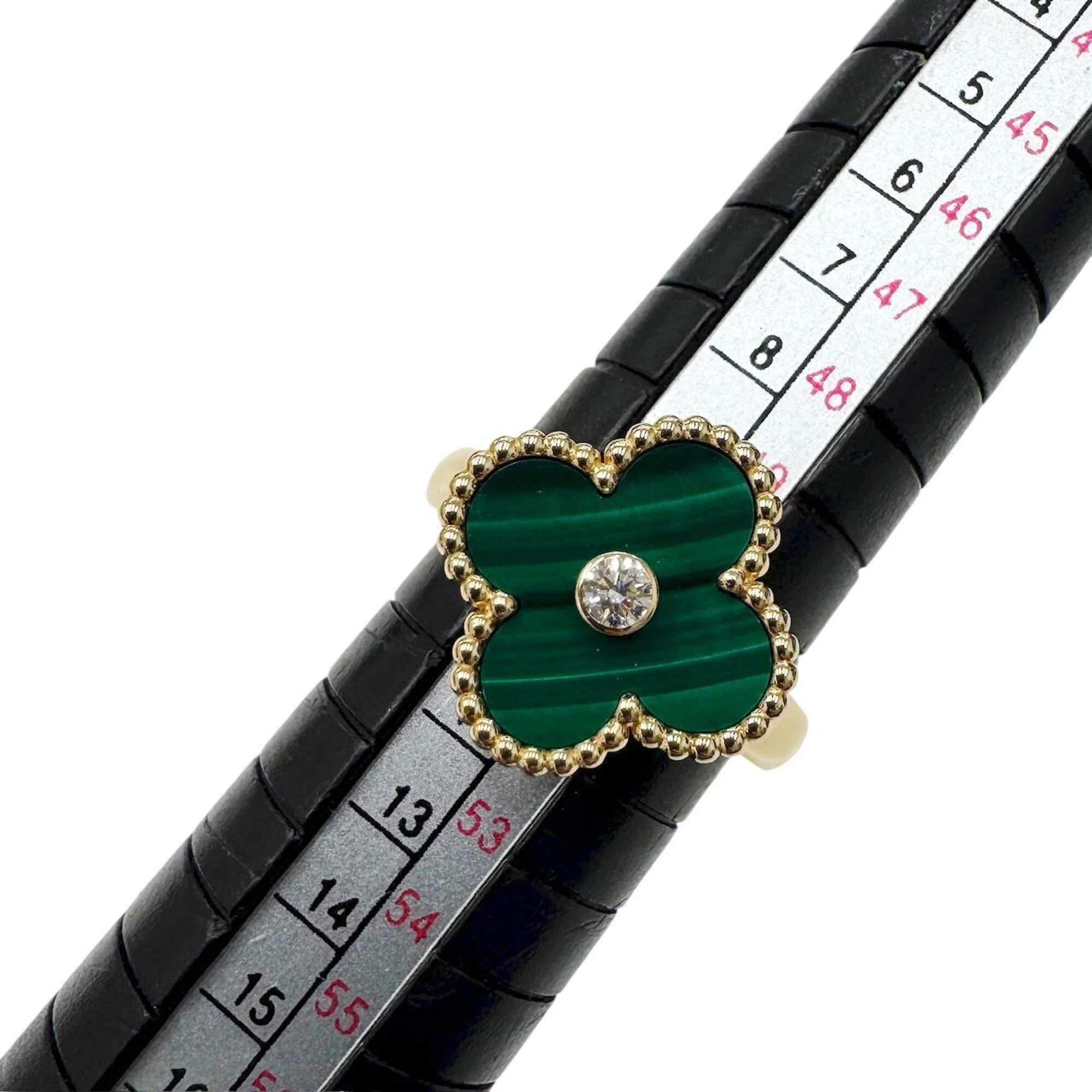 Alhambra Ring 18K Yellow Gold and Malachite - Image 9