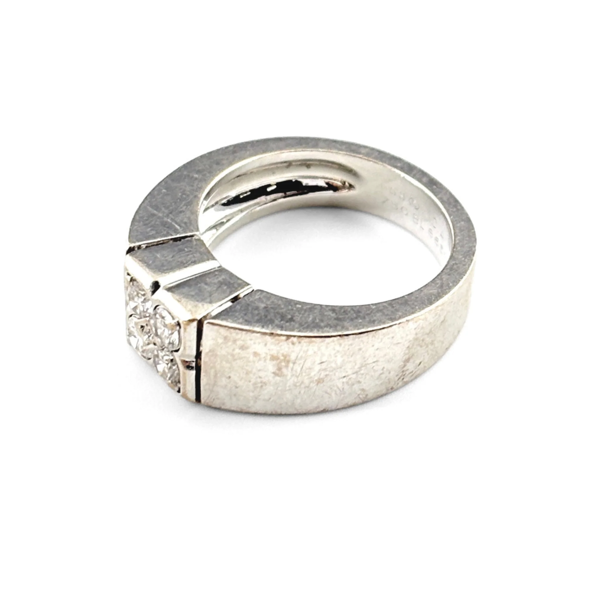 Band Ring Sterling Silver with Diamond - Image 2