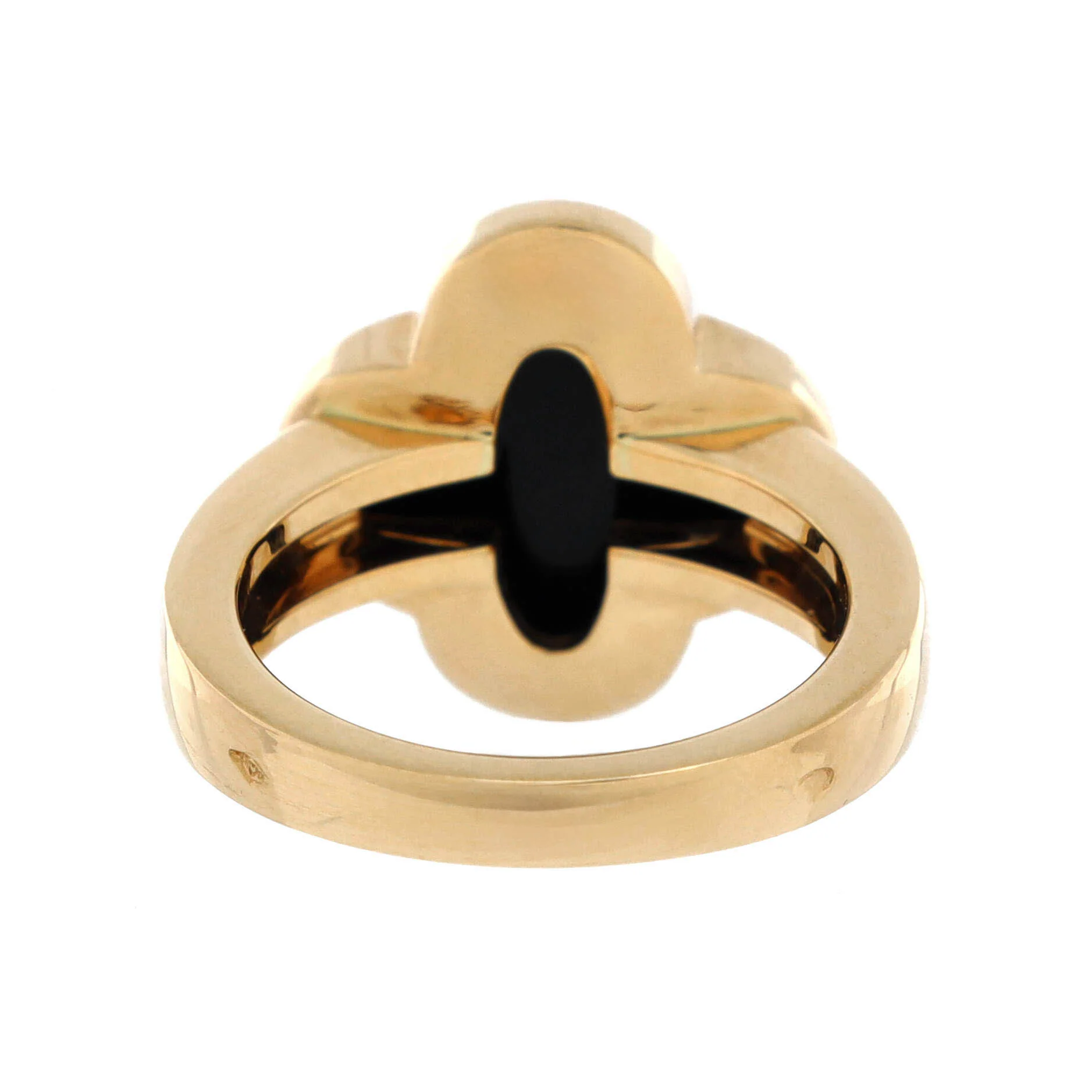 Pure Alhambra Ring 18K Yellow Gold and Onyx - Image 3