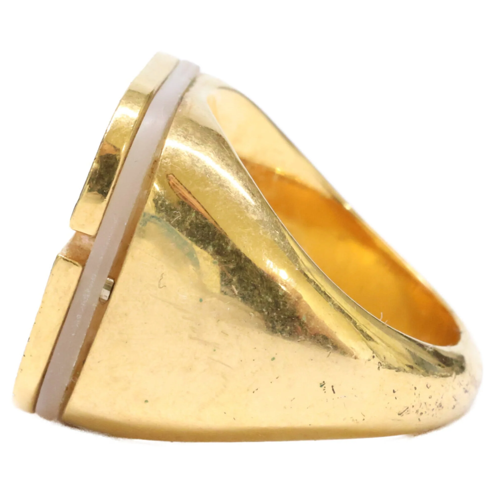 GV Ring Metal Gold with Mother Of Pearl - Image 2