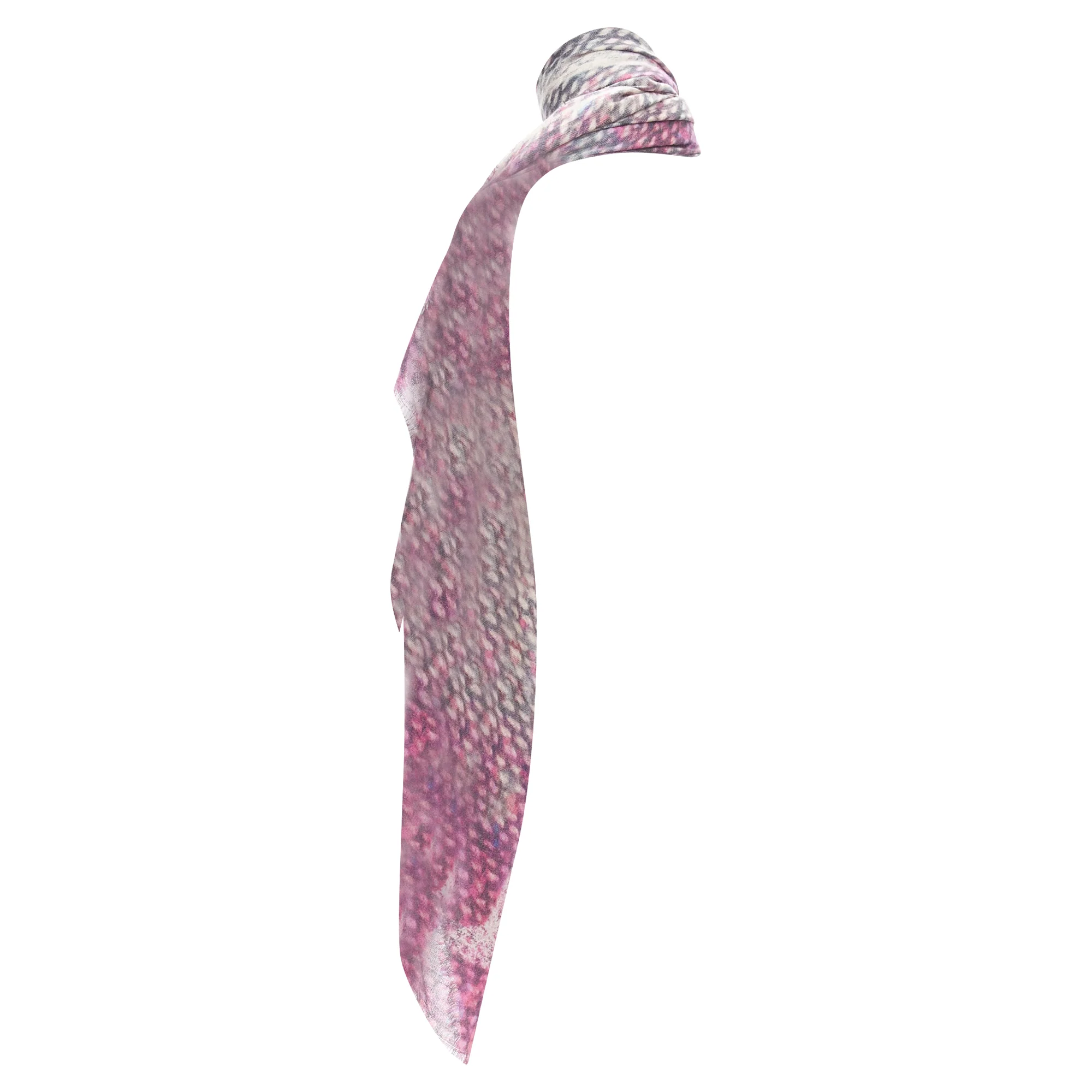 Chanel cashmere CC tweed texture print scarf - Image 6