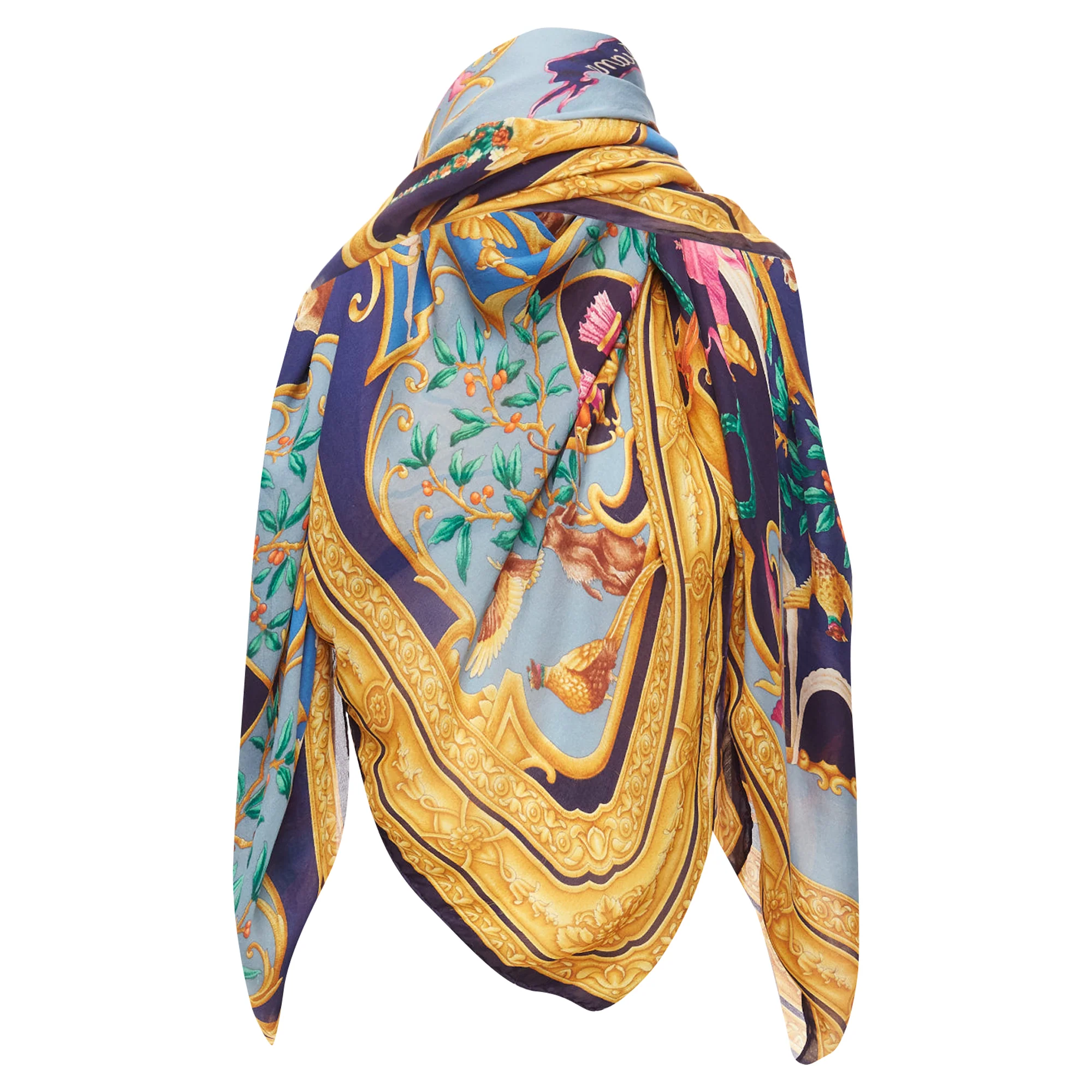 Gucci Tom Ford Diana Legend Barocco motif silk square scarf - Image 5