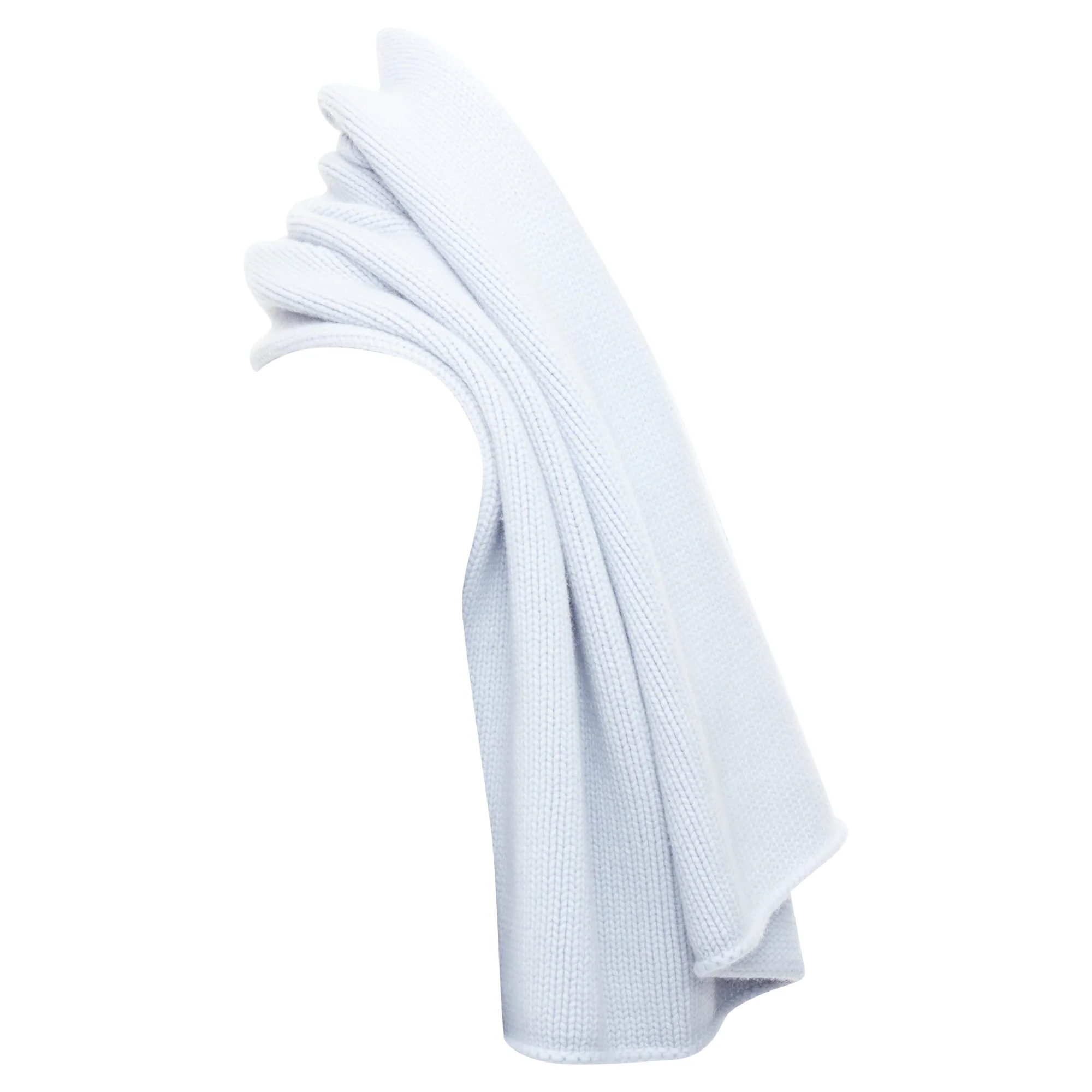 Hermes Baby Adada cashmere Bleu Glacier knitted scarf - Image 4
