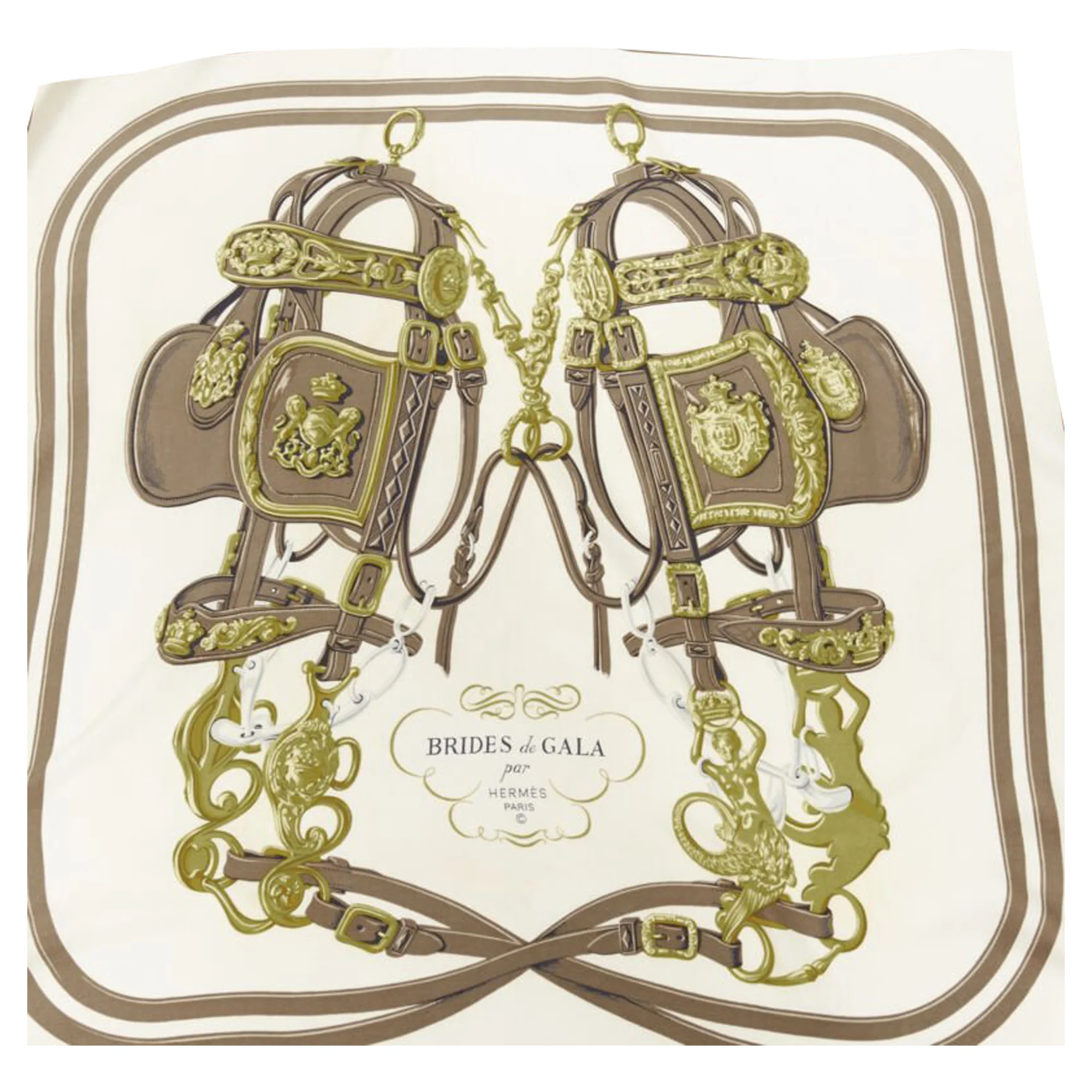 Hermes Hugo Grygkar Brides de Gala print silk scarf - Image 3