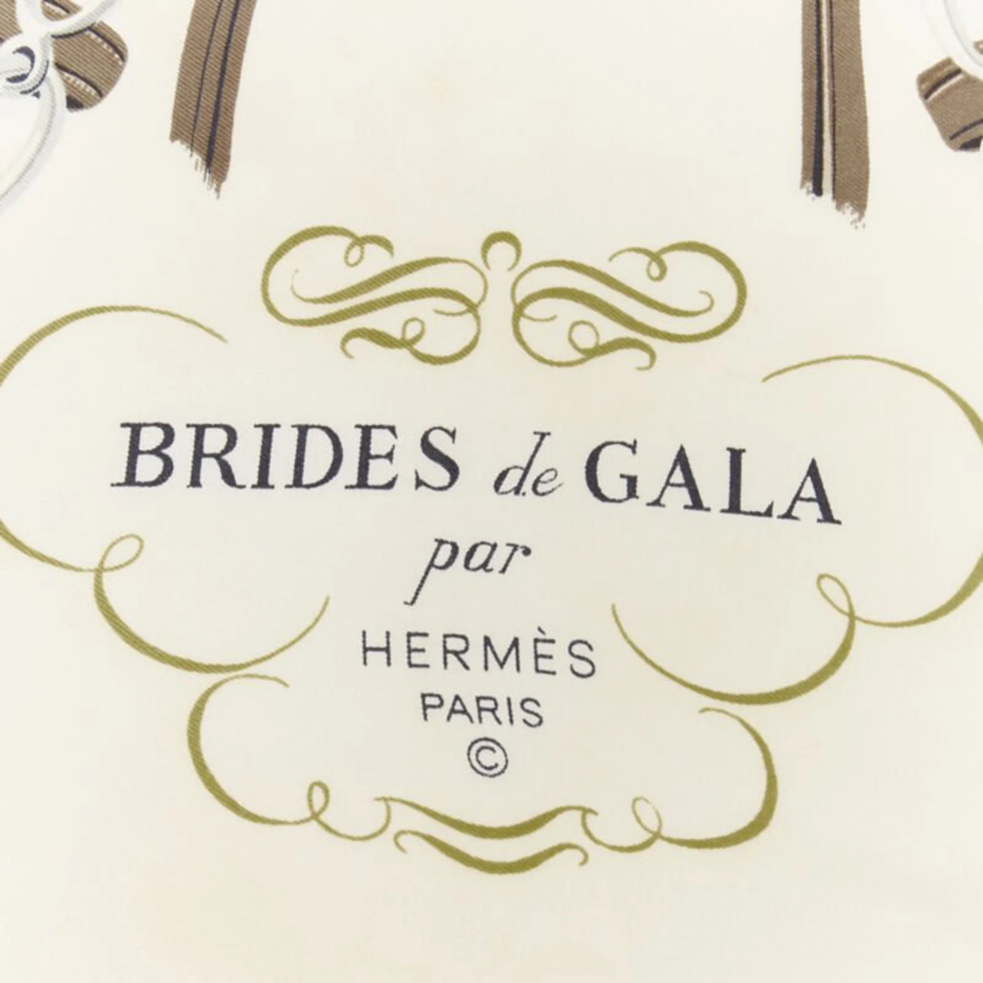 Hermes Hugo Grygkar Brides de Gala print silk scarf - Image 4