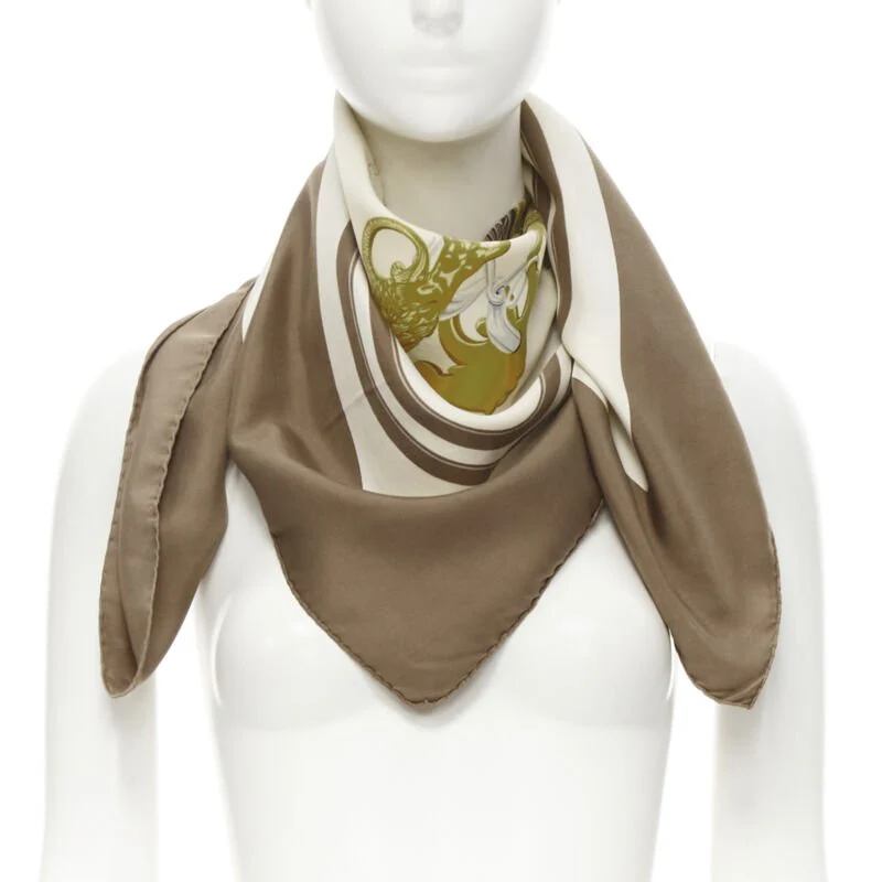 Hermes Hugo Grygkar Brides de Gala print silk scarf - Image 7