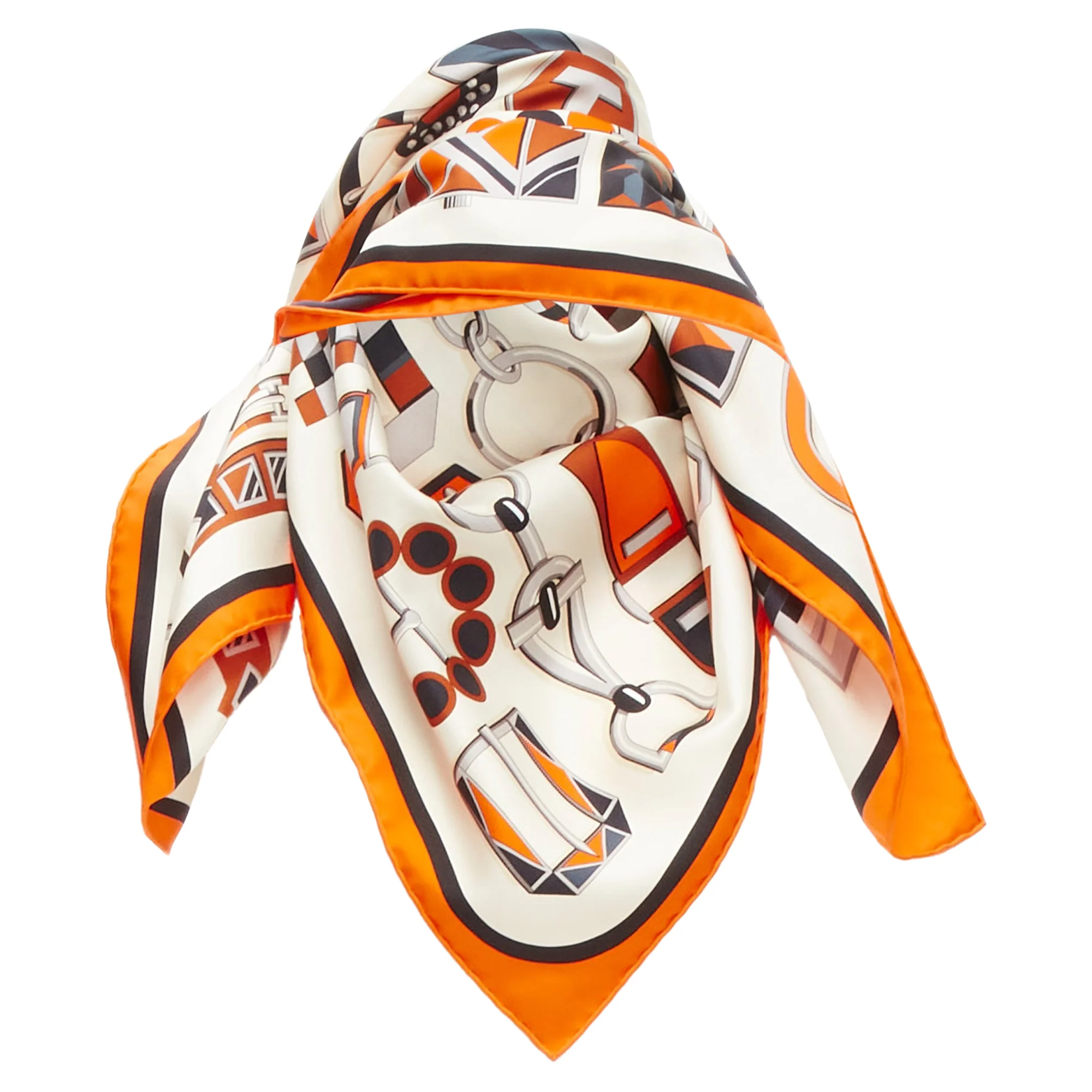 Hermes silk border H buckle horsebchain scarf - Image 5