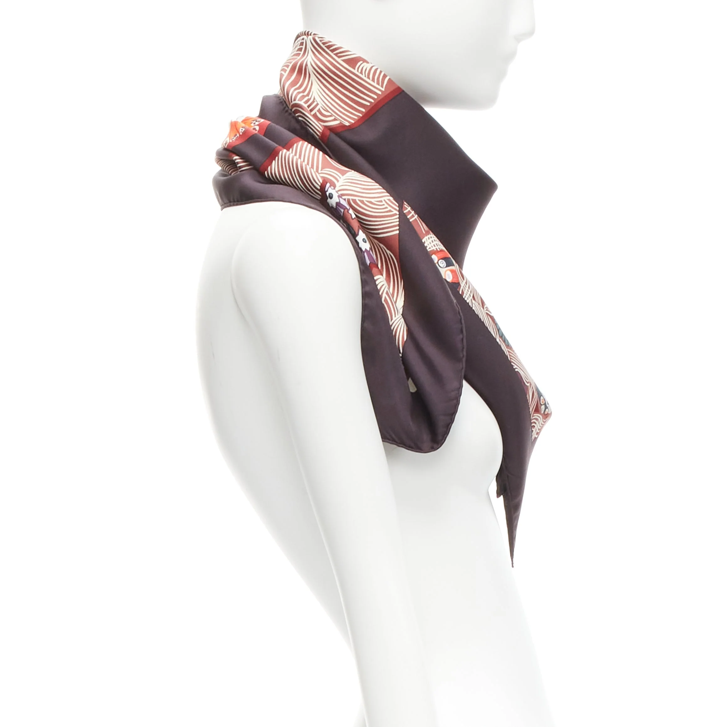 Hermes silk Sulfures Press Papier floral print scarf - Image 10
