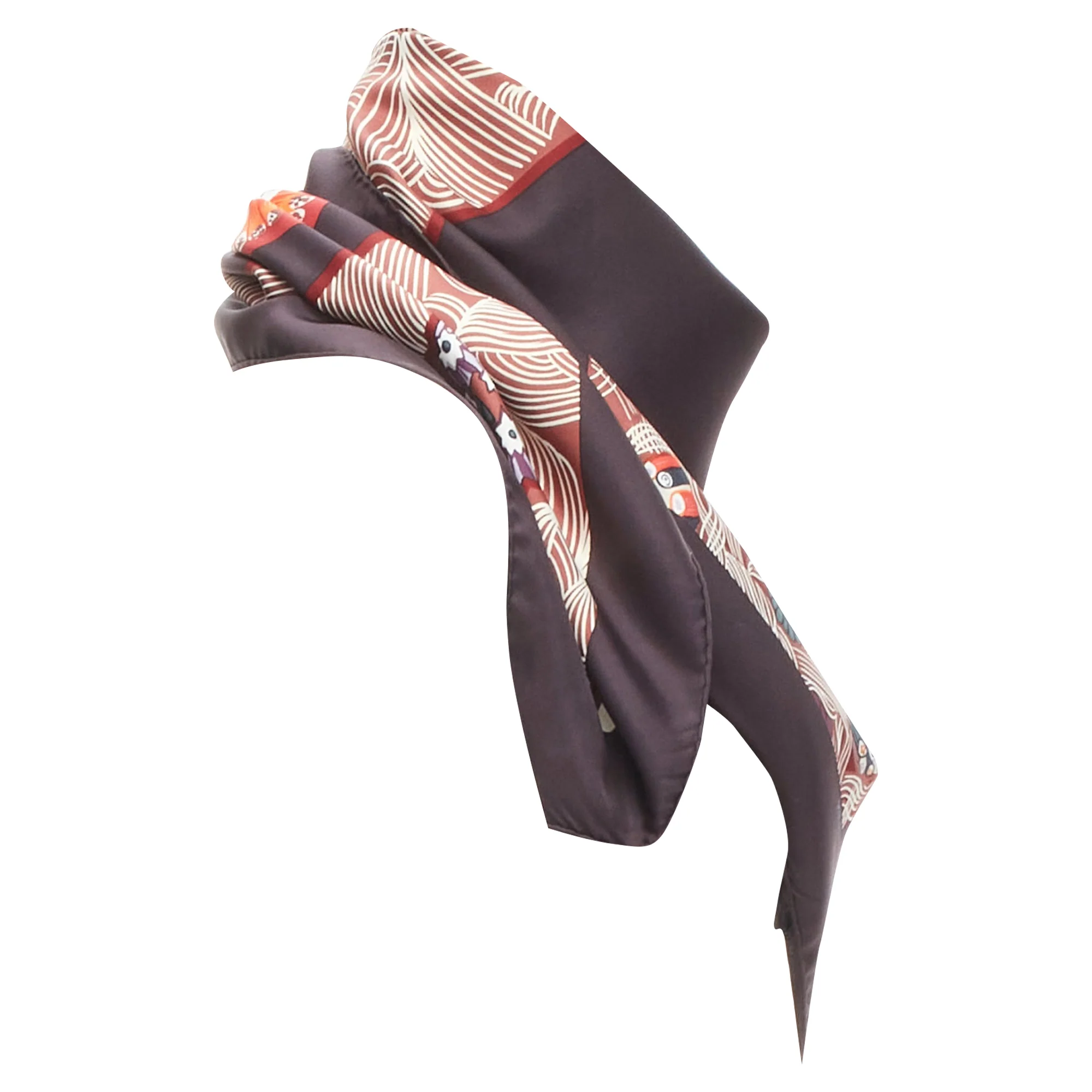 Hermes silk Sulfures Press Papier floral print scarf - Image 4