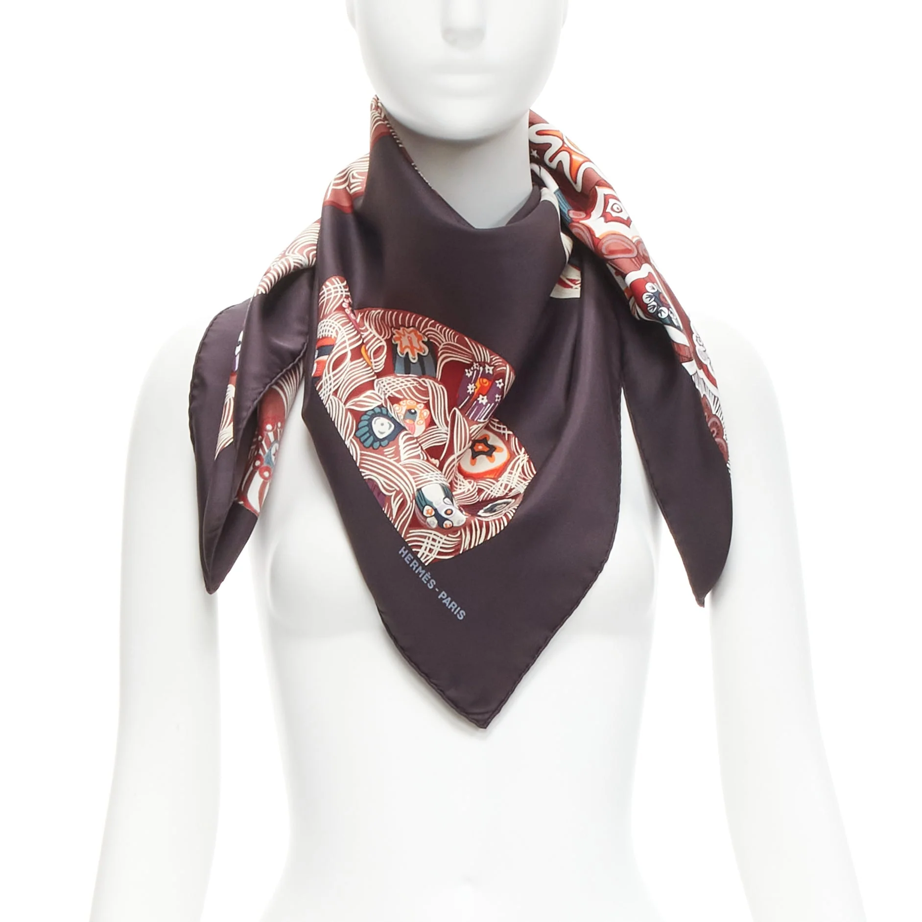 Hermes silk Sulfures Press Papier floral print scarf - Image 7