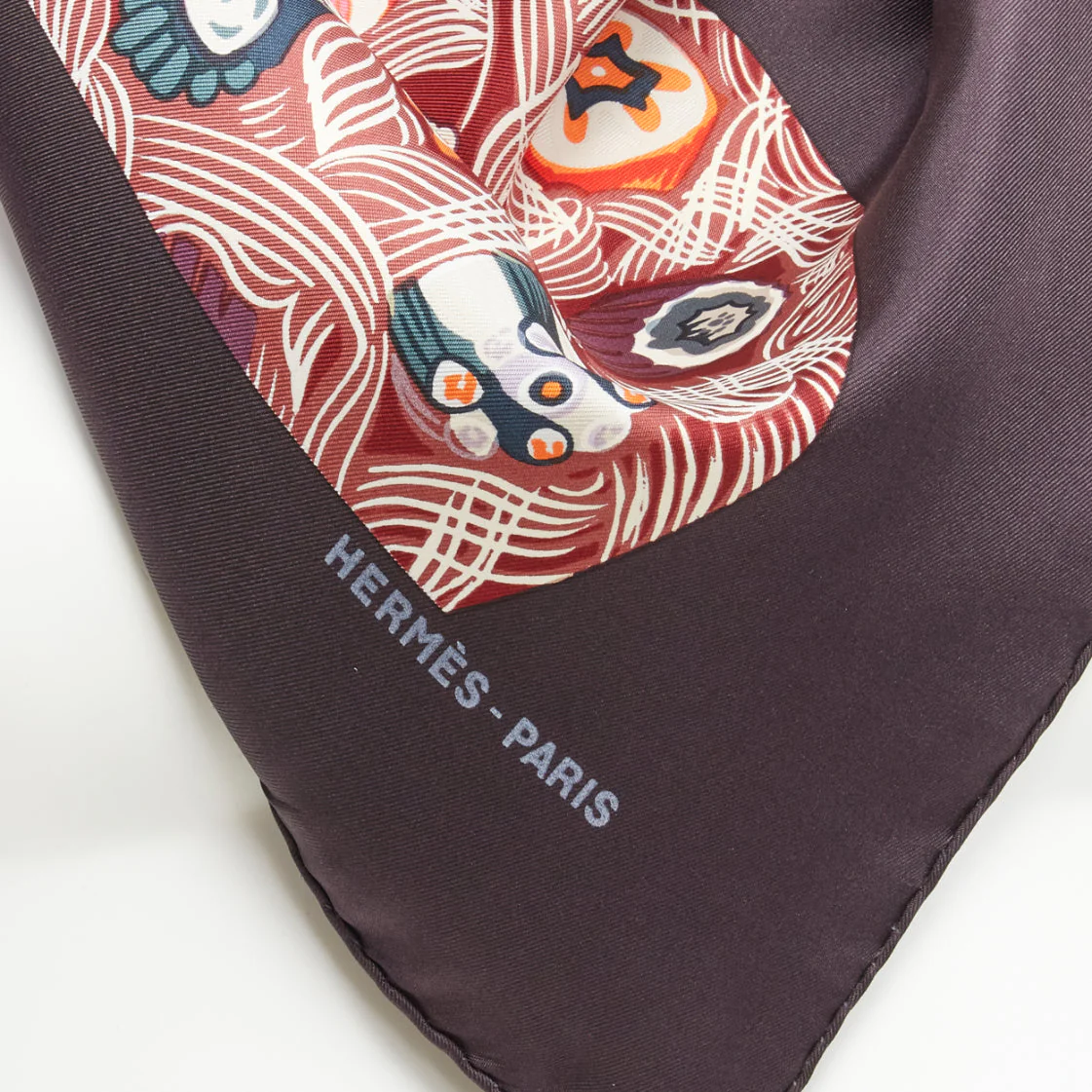Hermes silk Sulfures Press Papier floral print scarf - Image 8