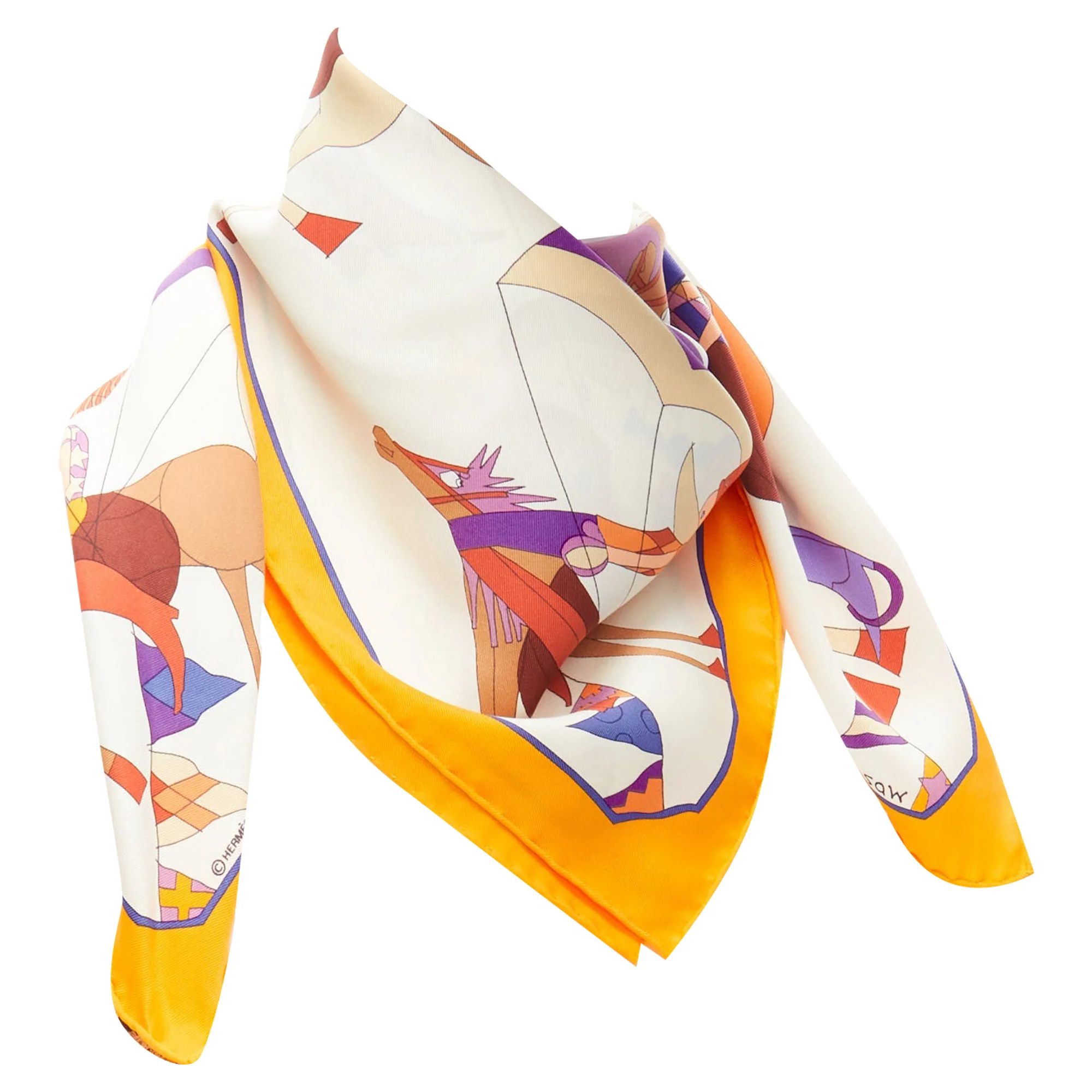 Hermes silk Un Amour De Cheval print scarf - Image 3
