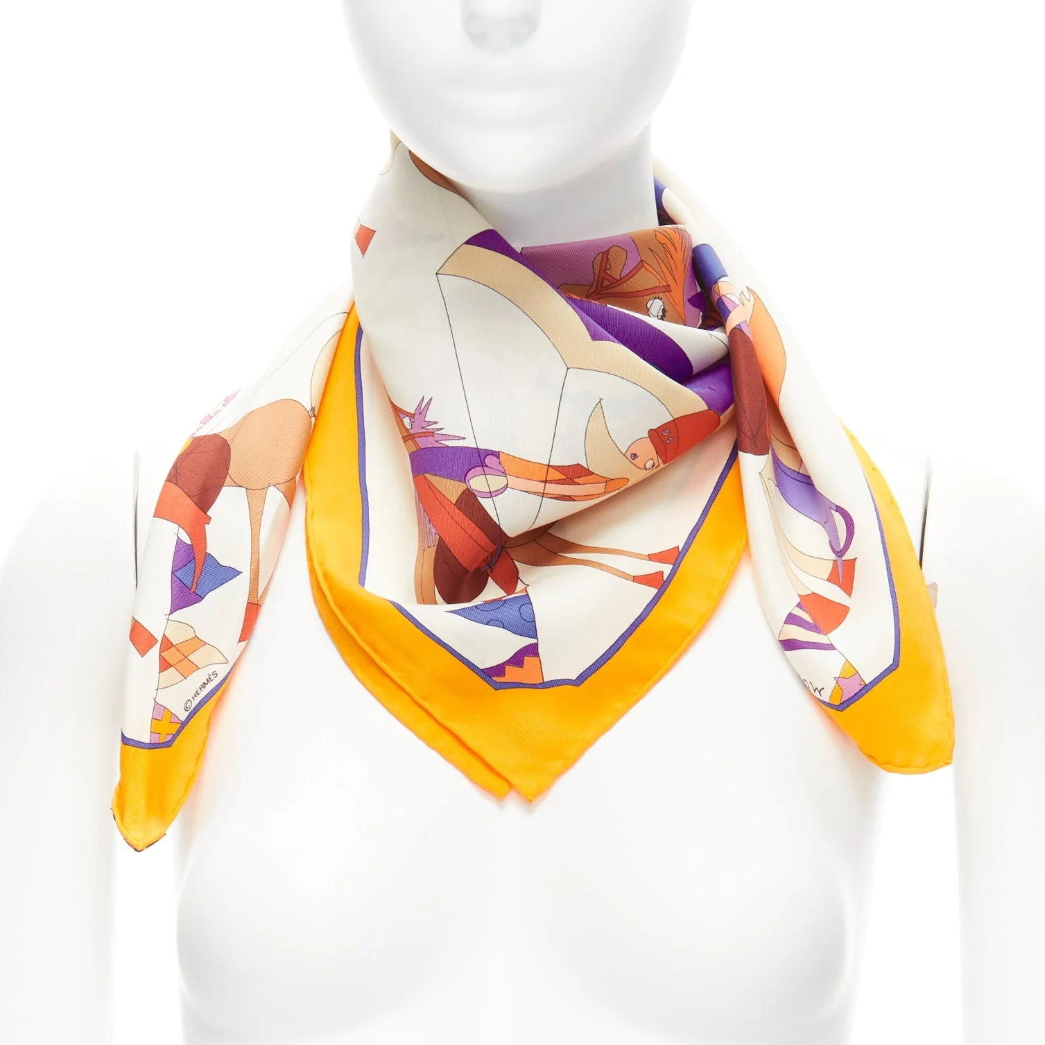 Hermes silk Un Amour De Cheval print scarf - Image 7