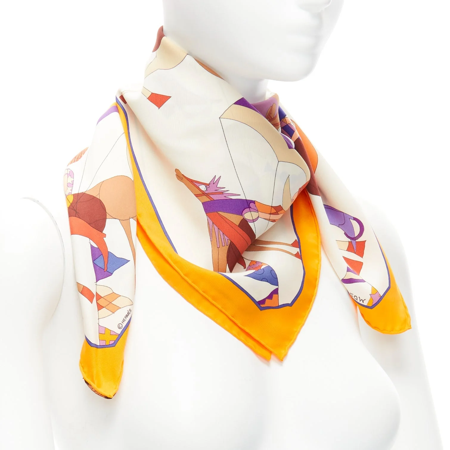 Hermes silk Un Amour De Cheval print scarf - Image 9