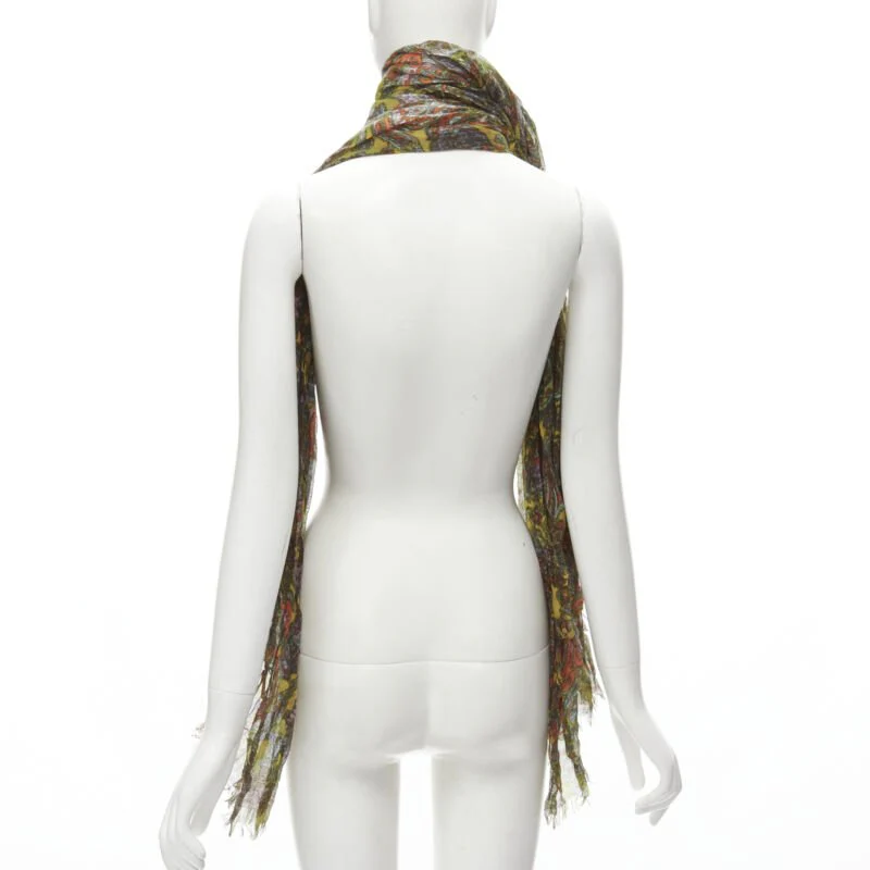 Louis Vuitton cashmere silk paisley scarf - Image 10
