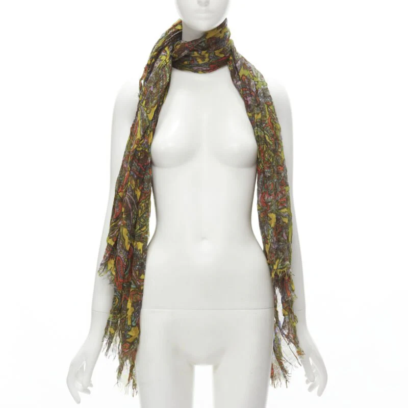Louis Vuitton cashmere silk paisley scarf - Image 7