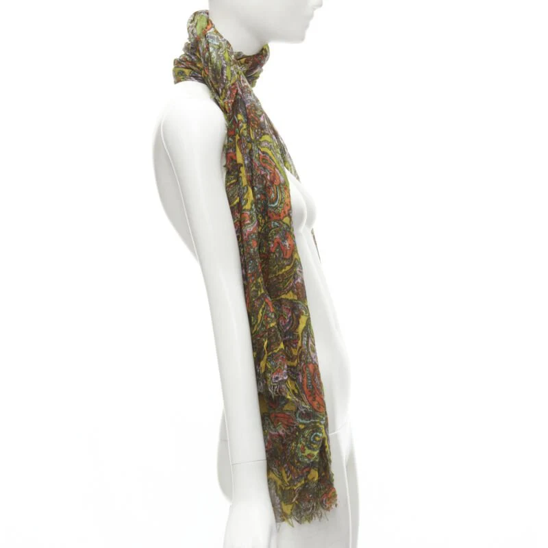 Louis Vuitton cashmere silk paisley scarf - Image 9
