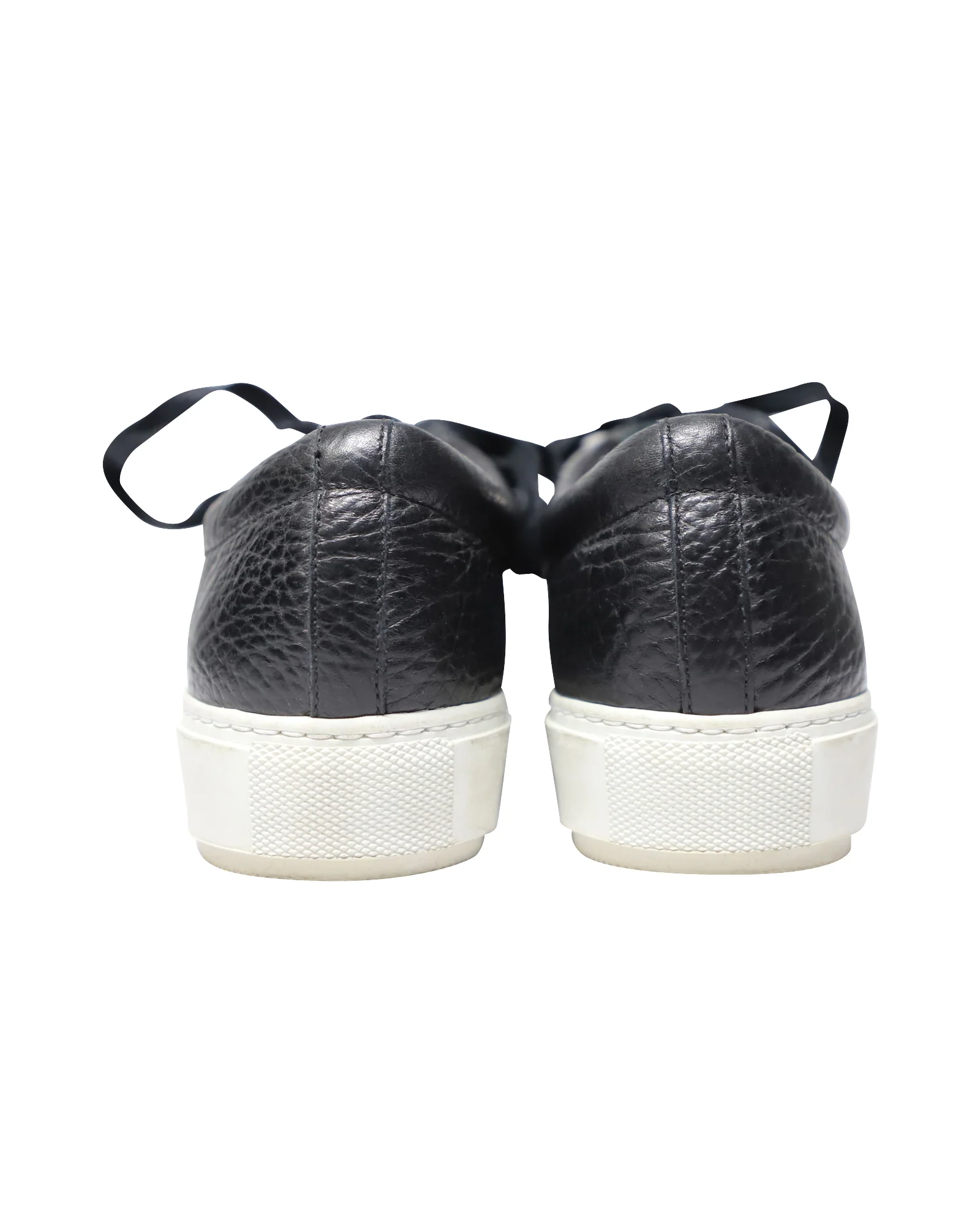 Women's Acne Studios Adriana Low Top Sneakers in Black Calfskin Leather - Image 4