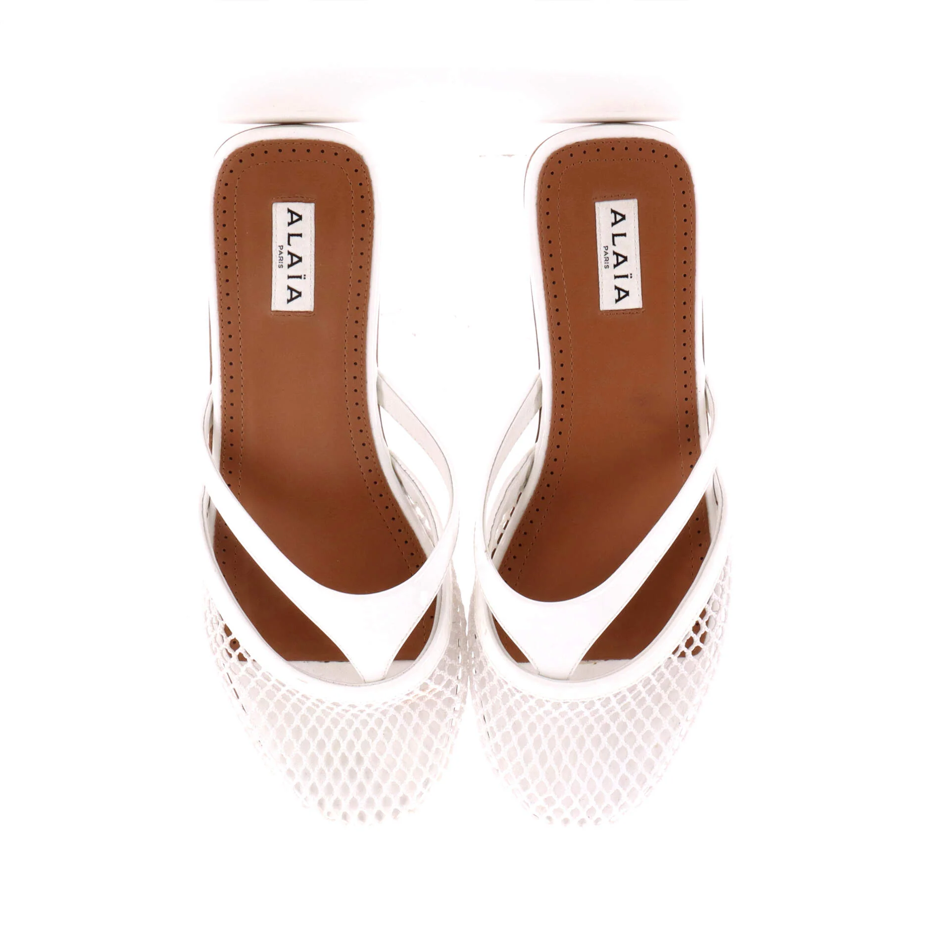 Women's Infradito Mules Mesh and Patent - Image 2