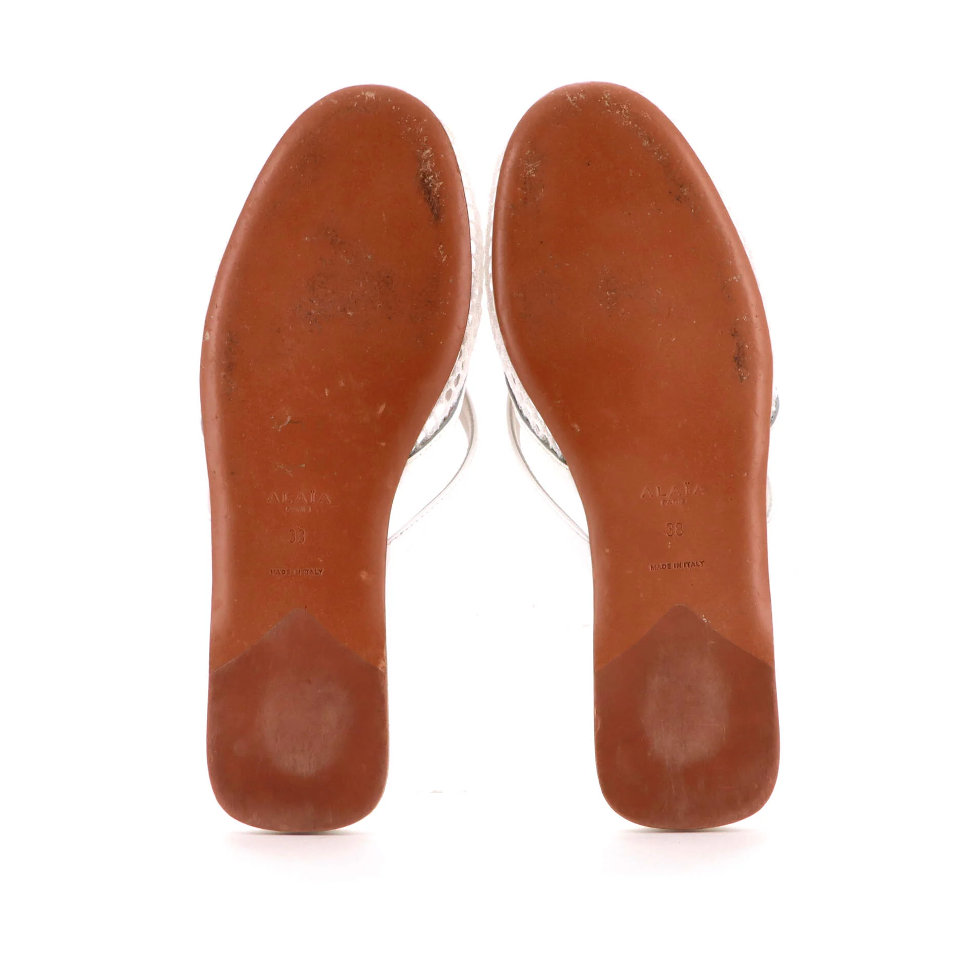 Women's Infradito Mules Mesh and Patent - Image 4