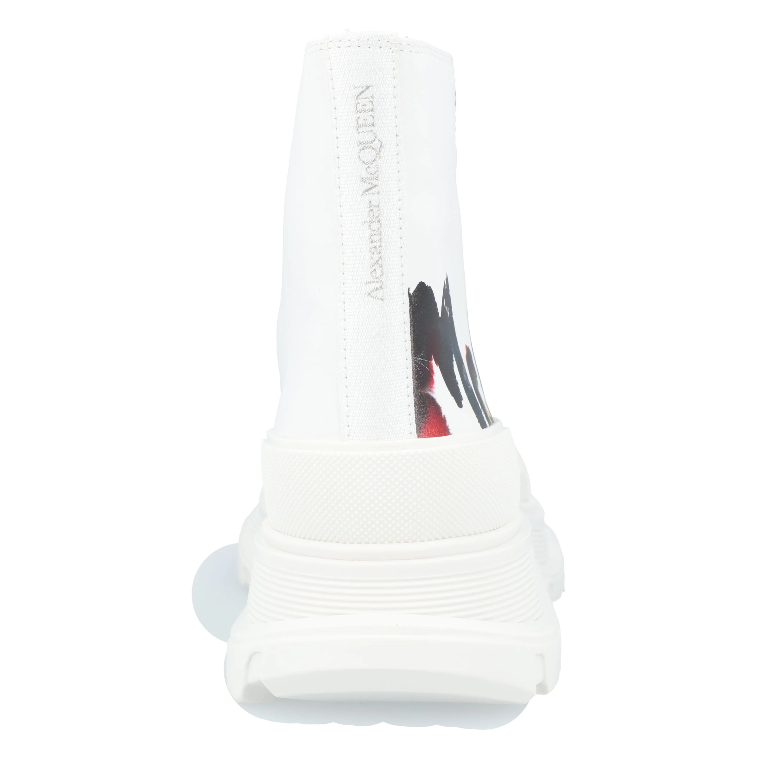 Men's Alexander McQueen Tread Slick Boots 'White Graffiti' - Image 3