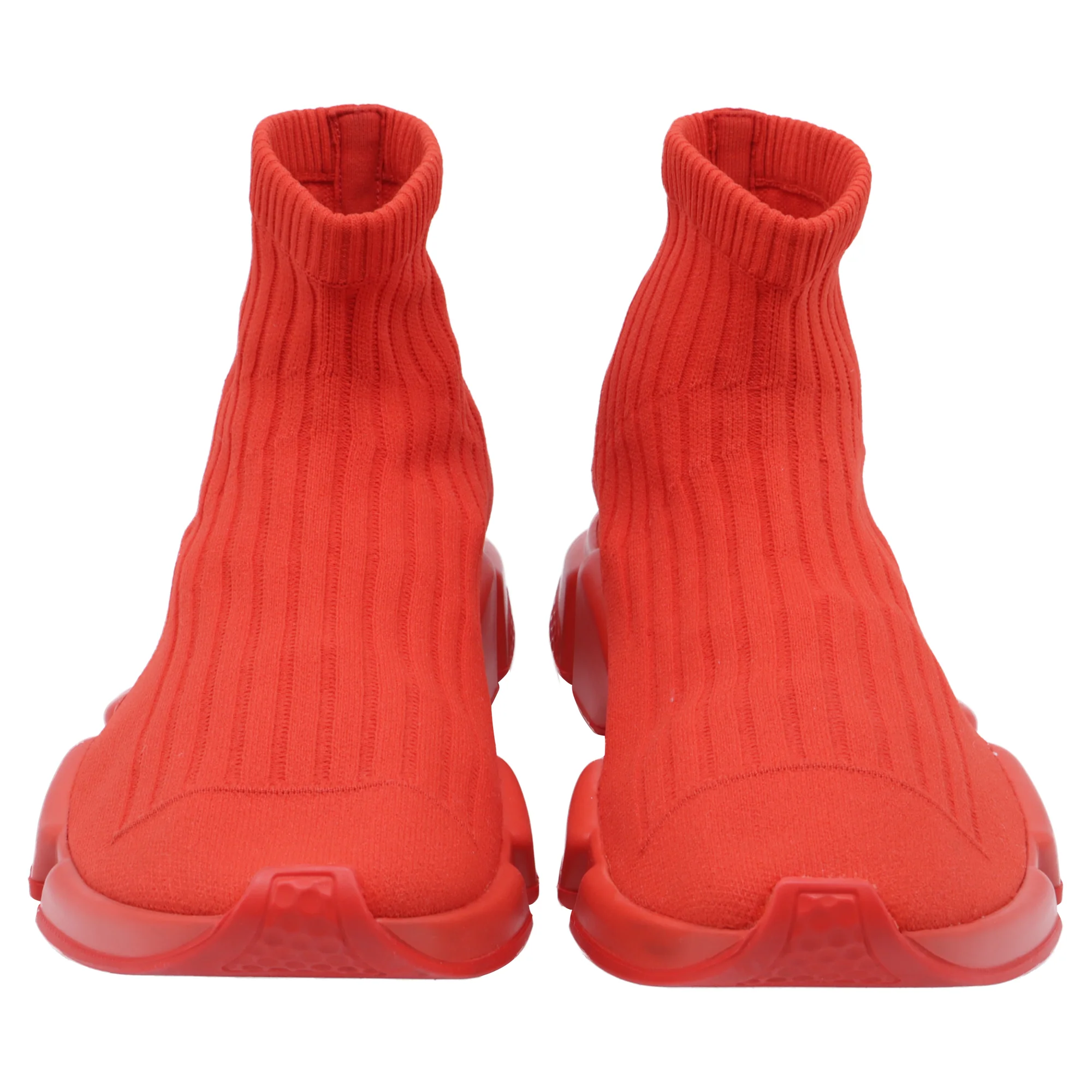 Men's Balenciaga Speed Sneakers in Red Polyester - Image 2