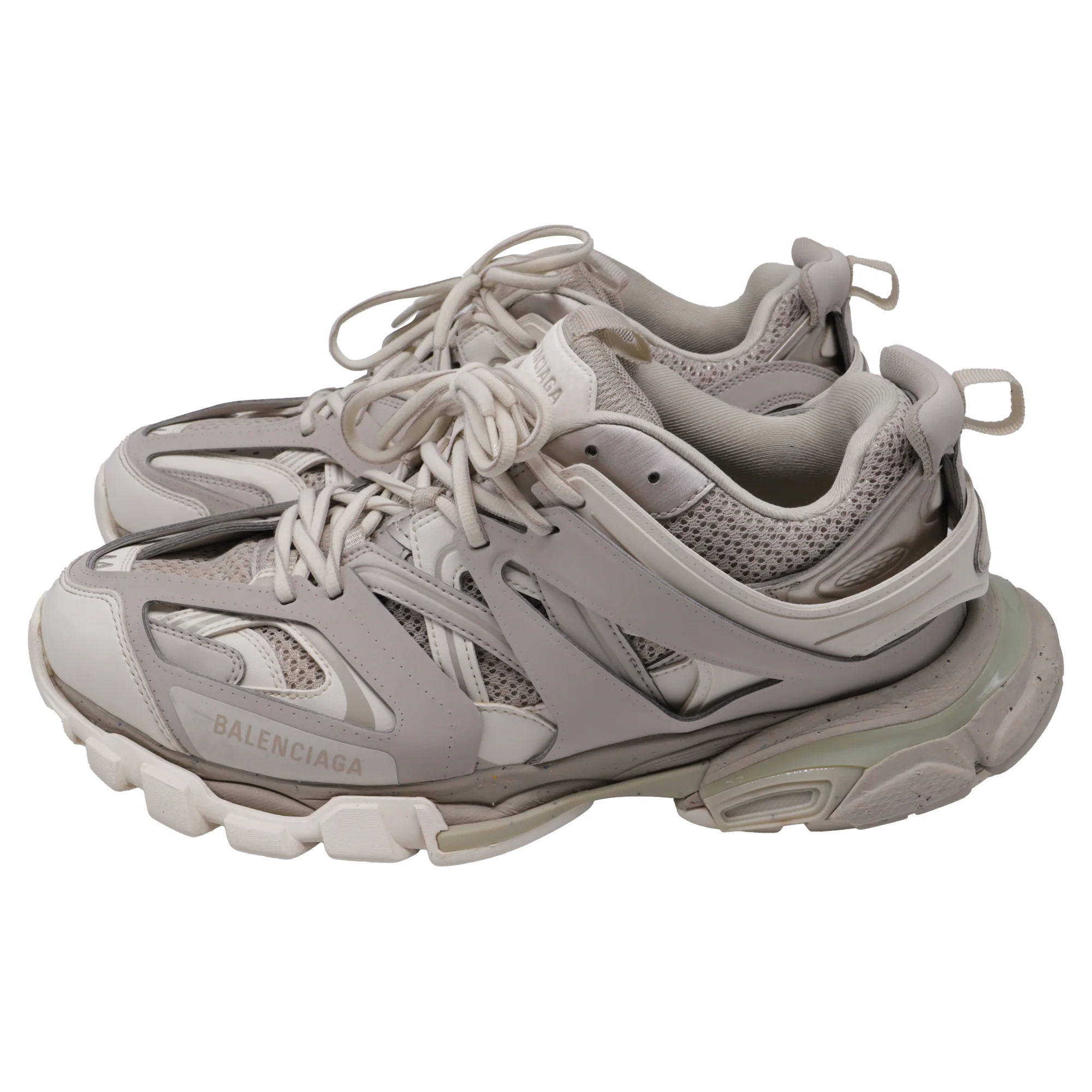 Men's Balenciaga Track Sneakers in Grey Polyurethane - Image 4
