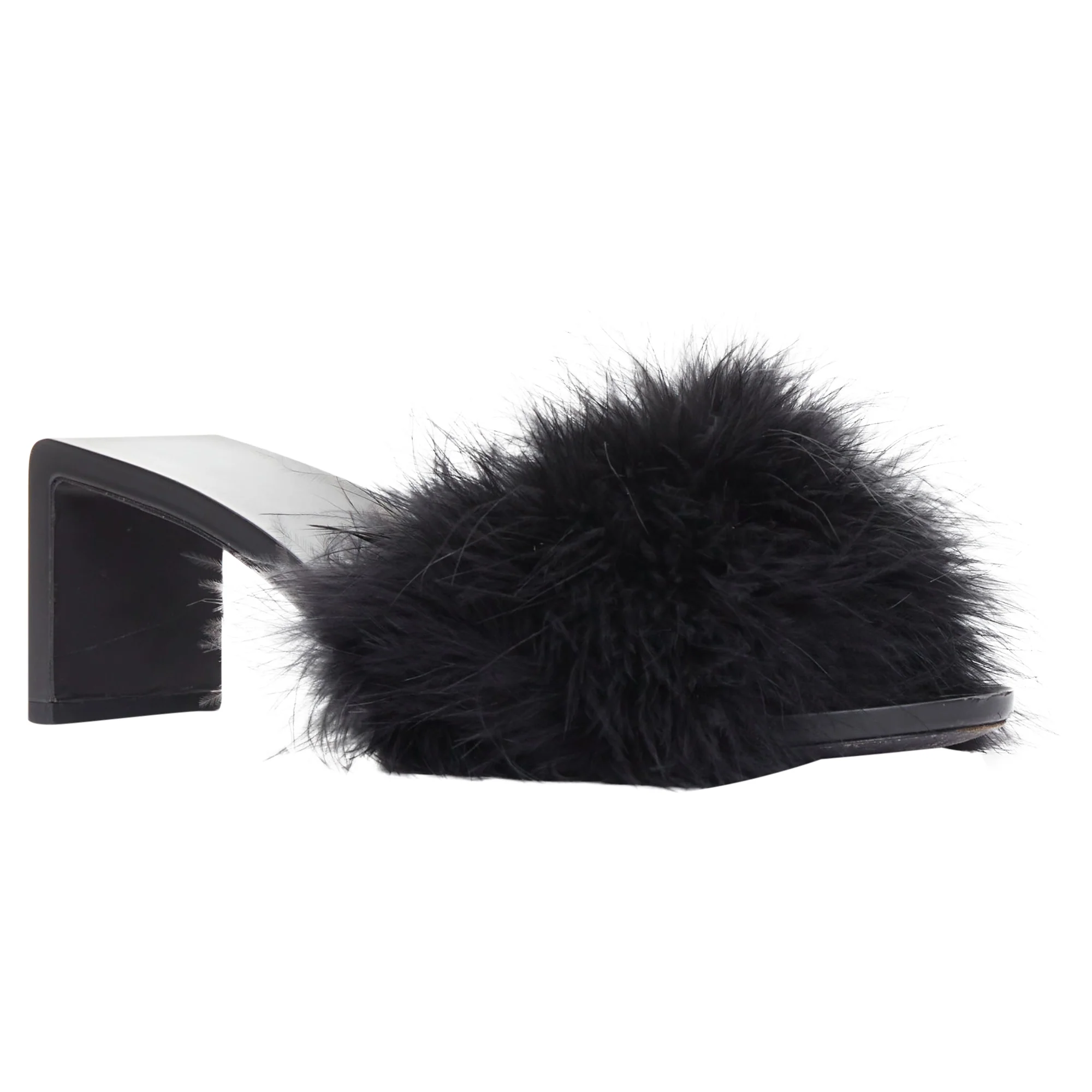 Women's Balenciaga Boudoir Feather Mule Sandals - Image 3