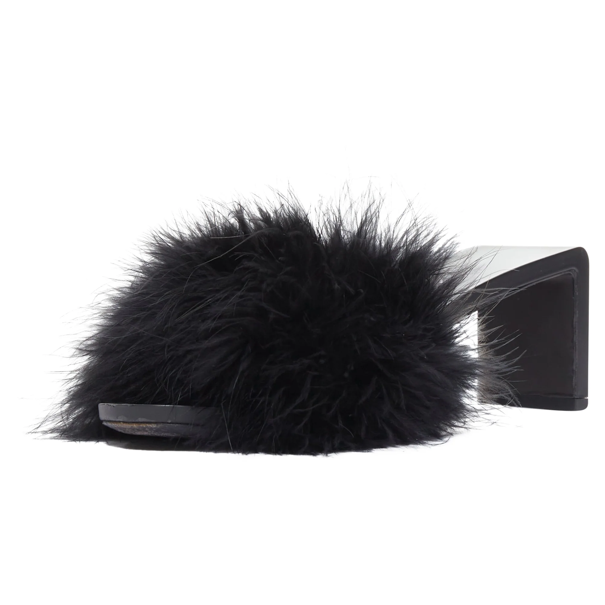 Women's Balenciaga Boudoir Feather Mule Sandals - Image 5