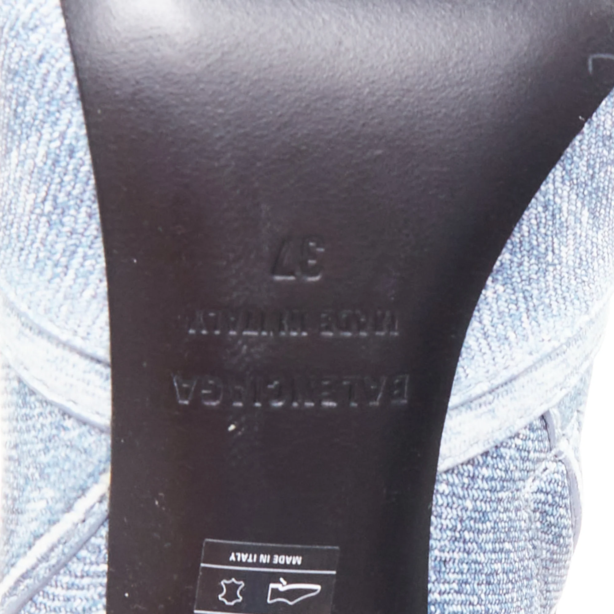 Women's Balenciaga Cagole Denim Moto Tall Boots - Image 9