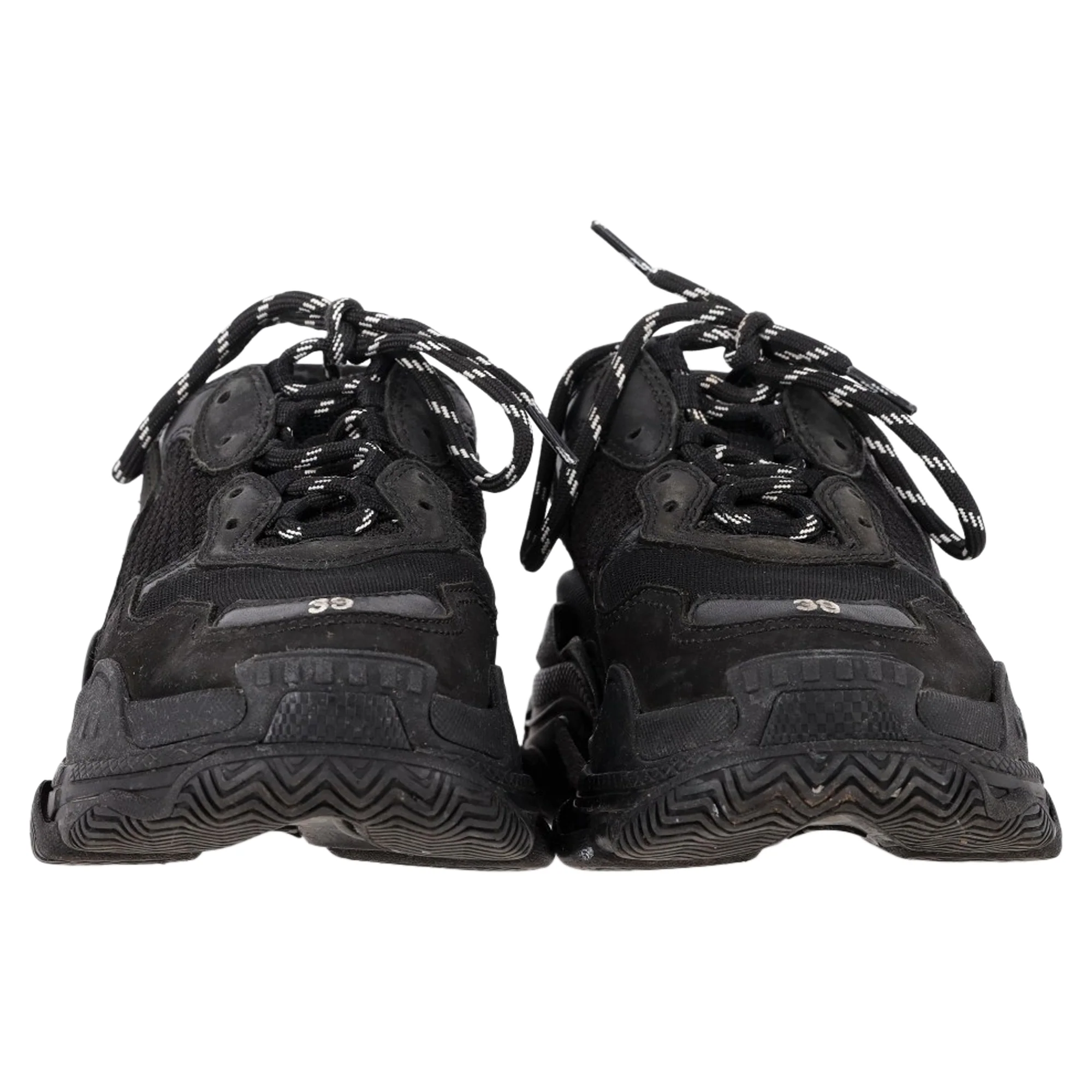 Women's  Balenciaga Triple S Sneakers in Black Polyester - Image 2