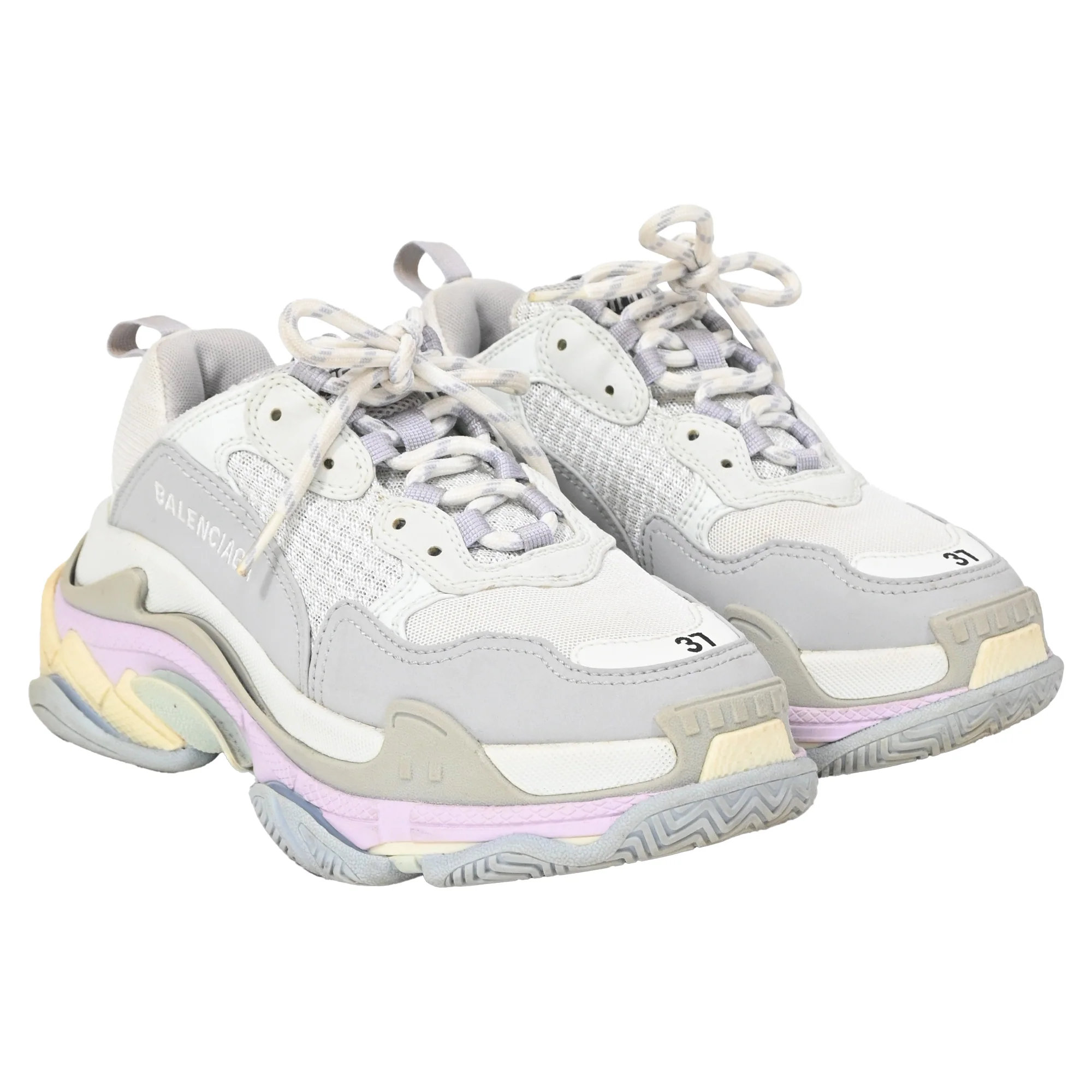 Women's Balenciaga Triple S Sneakers in White Polyester - Image 4