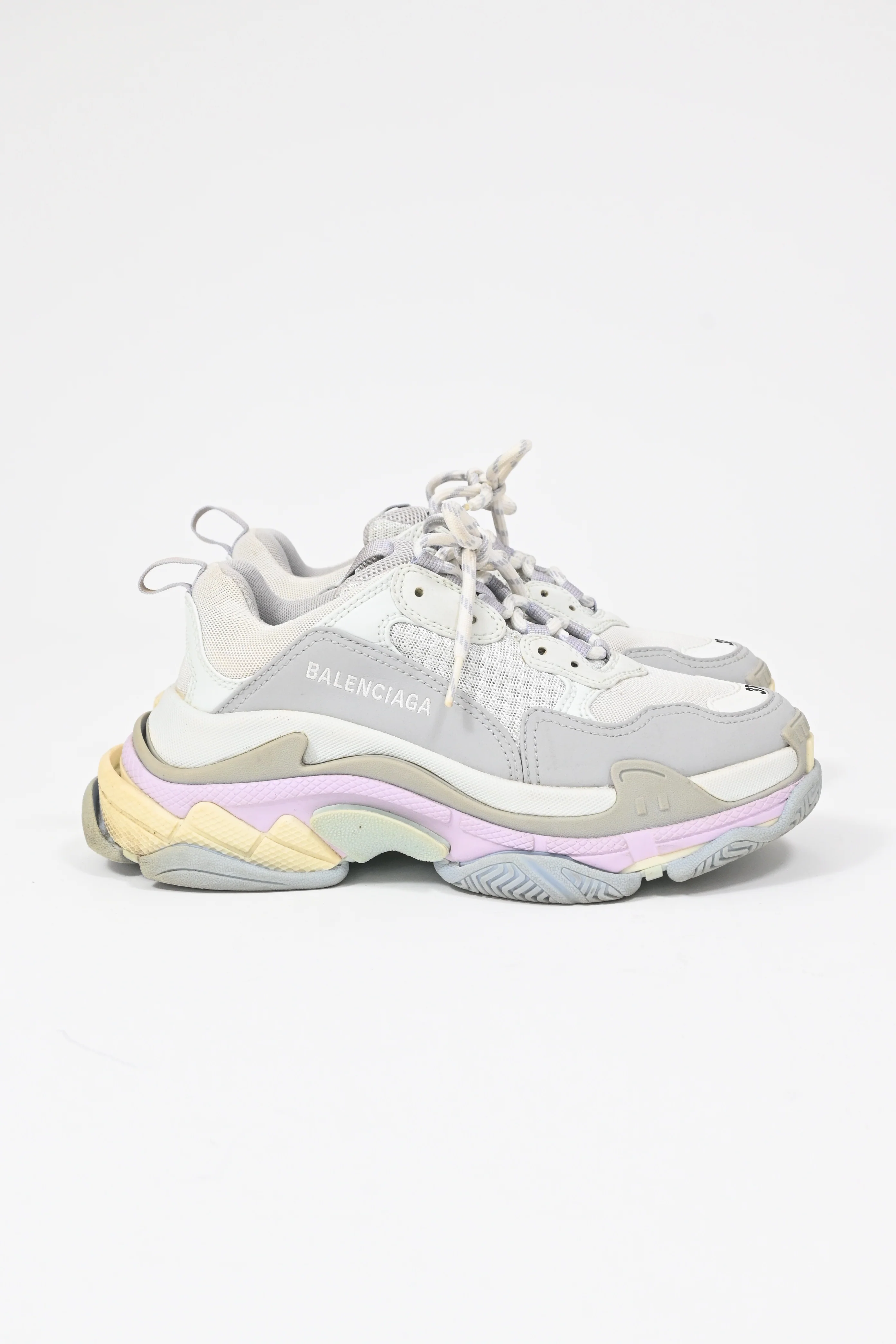 Women's Balenciaga Triple S Sneakers in White Polyester - Image 9