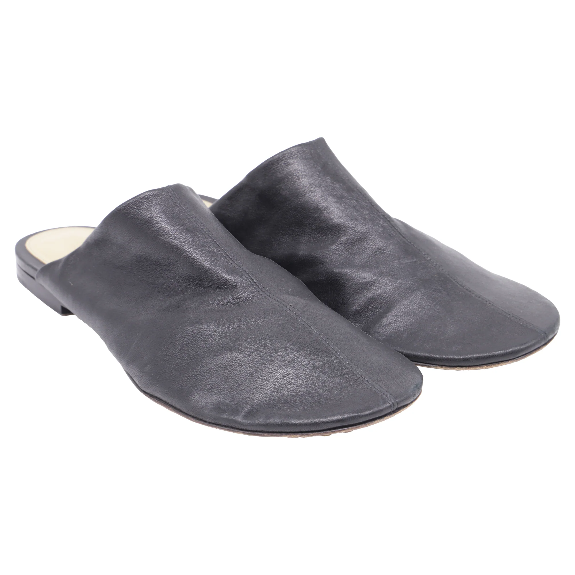 Women's Bottega Veneta Dot Sock Mules in Black Leather - Image 3