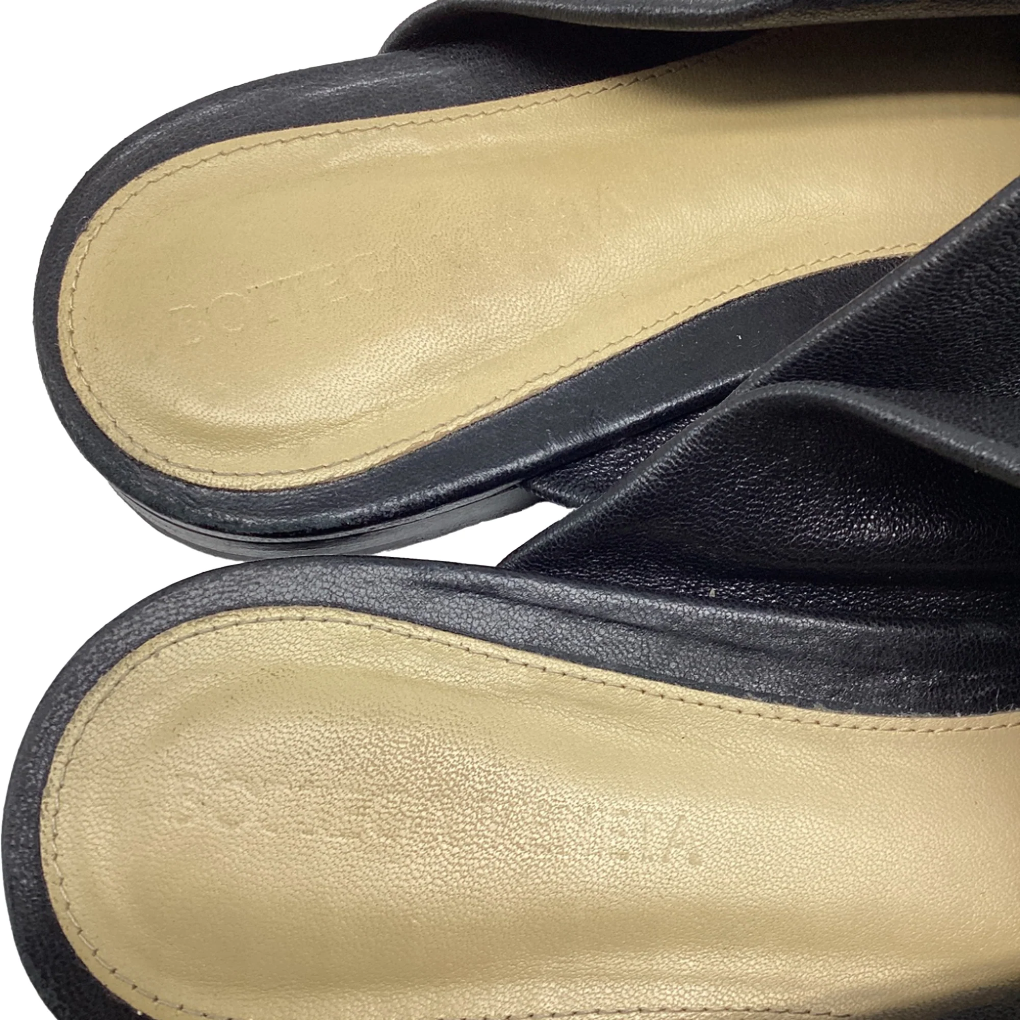 Women's Bottega Veneta Dot Sock Mules in Black Leather - Image 8