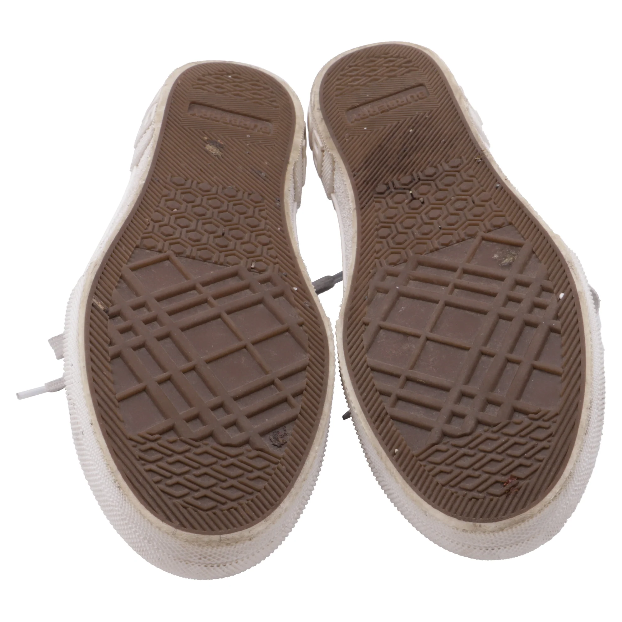 Women's Burberry Jack Check Low-Top Sneakers in Navy Blue Denim - Image 6