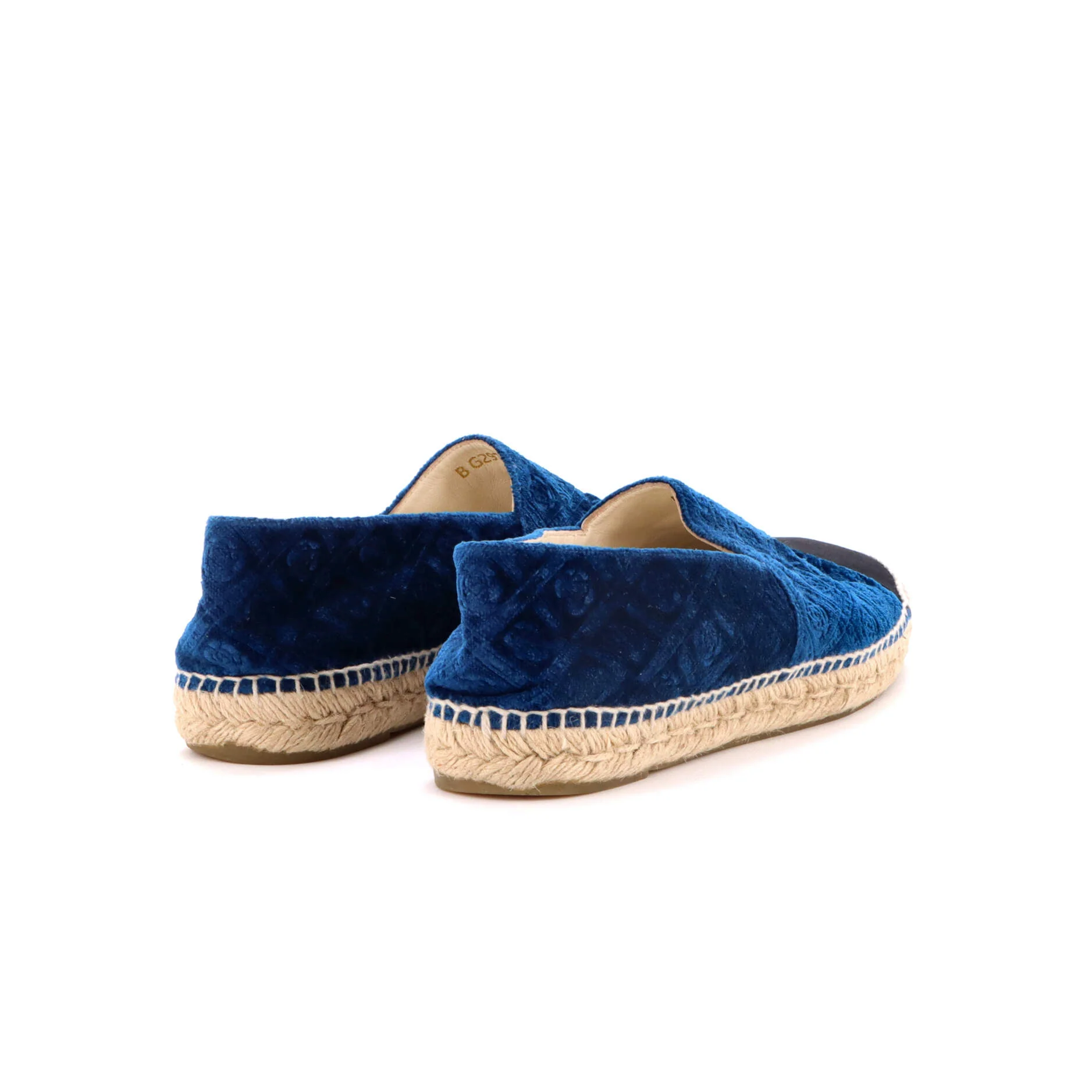 Women's CC Cap Toe Espadrilles Camellia Velvet - Image 3