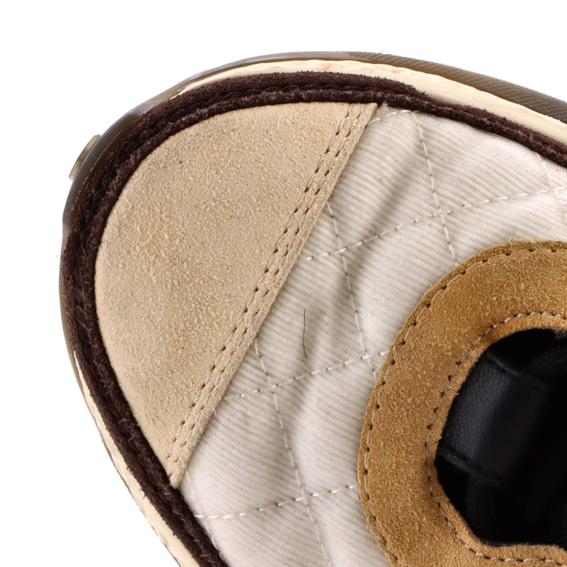Women's CC Cap Toe Logo Sneakers Quilted Suede and Mixed Fibers - Image 5