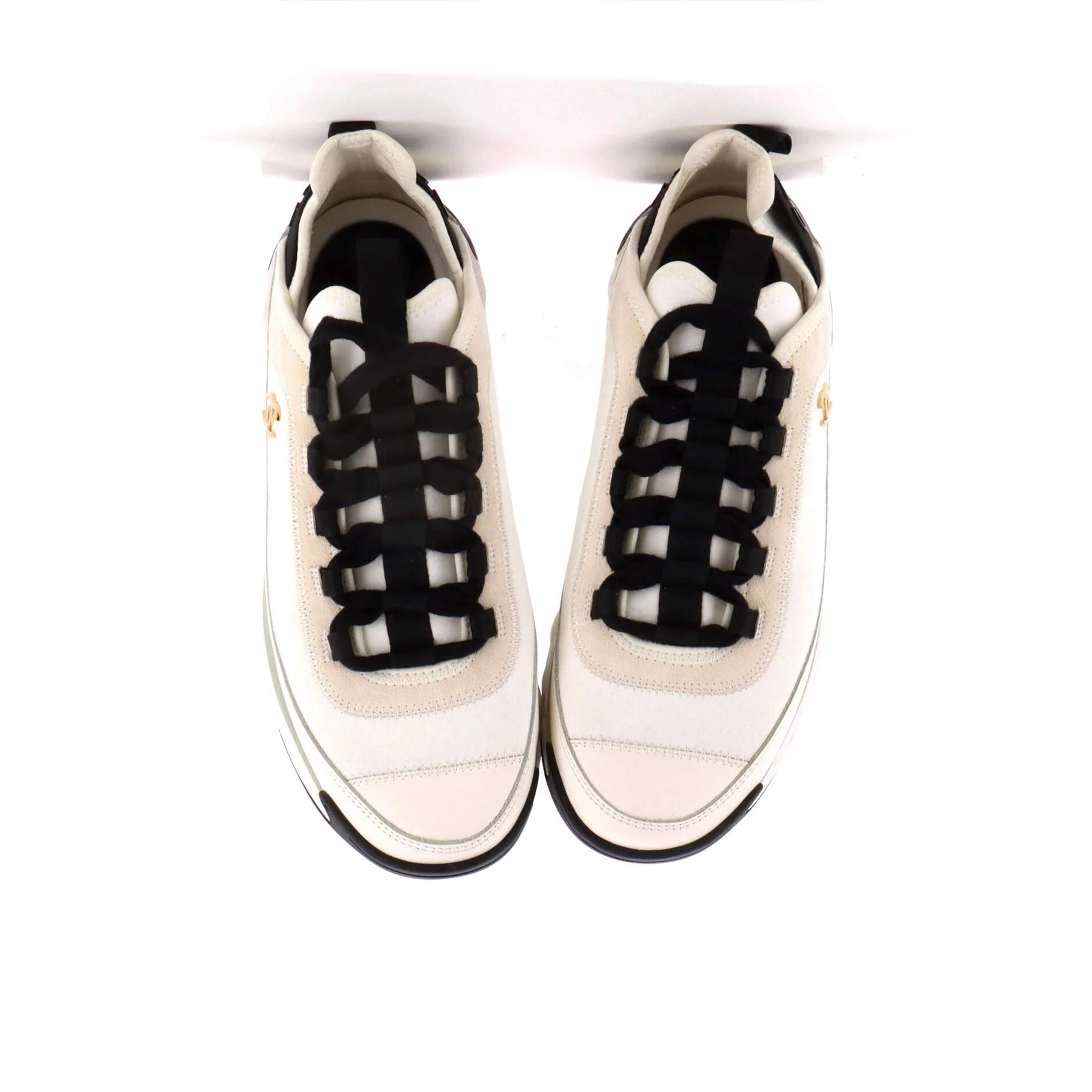 Women's CC Cap Toe Logo Sneakers Suede and Mixed Fibers - Image 2