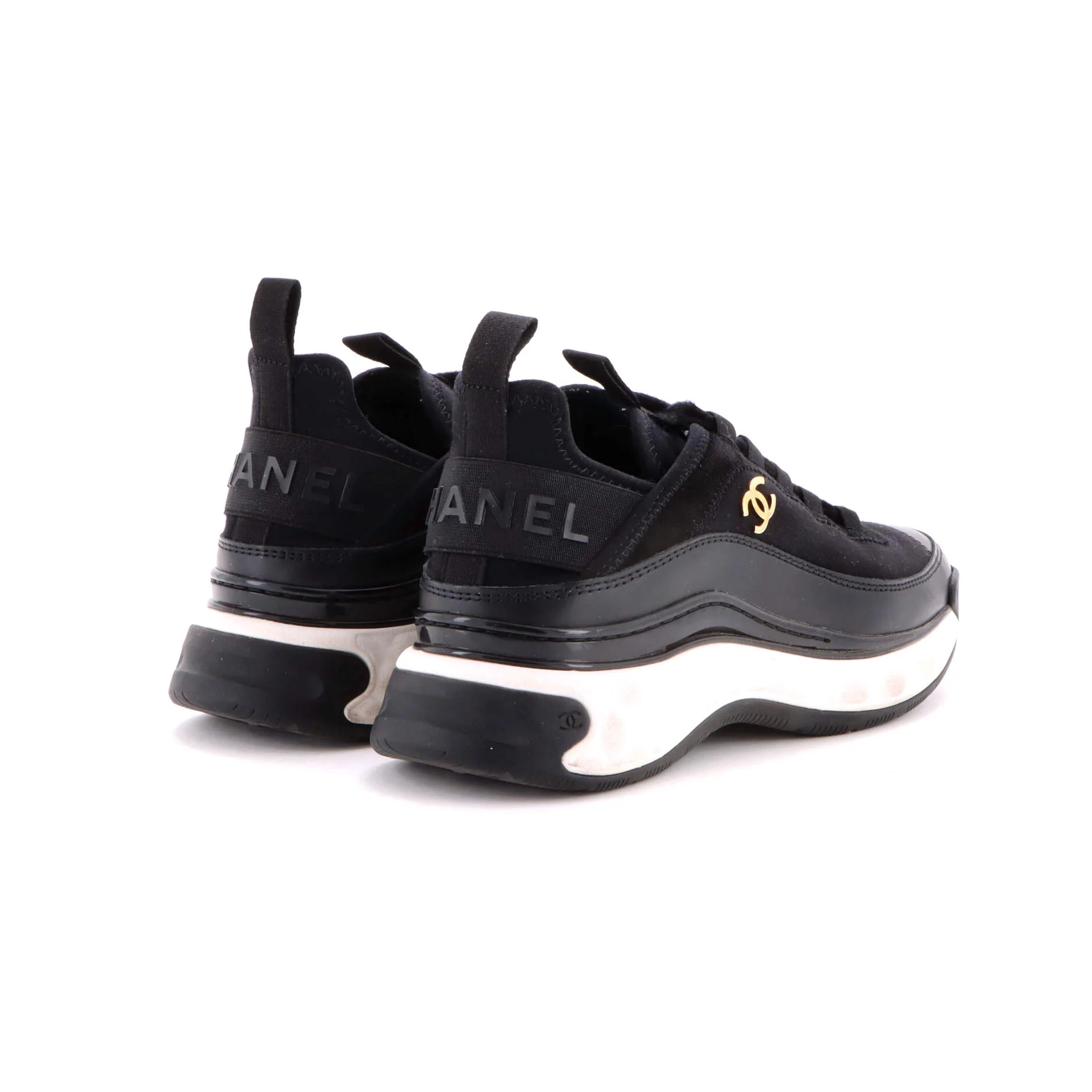 Women's CC Cap Toe Logo Sneakers Suede and Mixed Fibers - Image 3