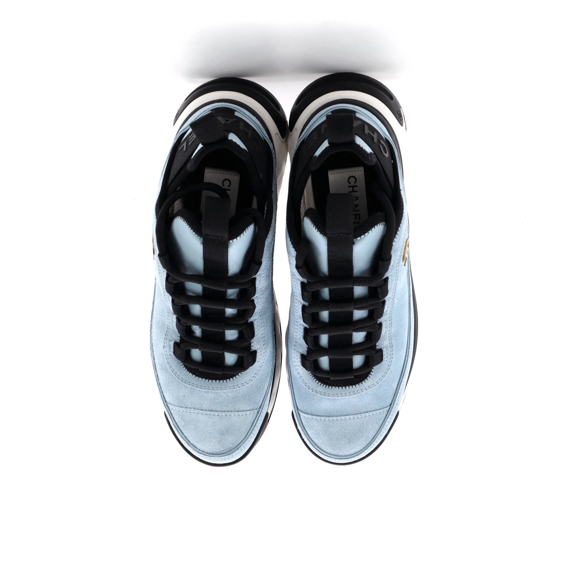 Women's CC Cap Toe Logo Sneakers Suede and Mixed Fibers - Image 2