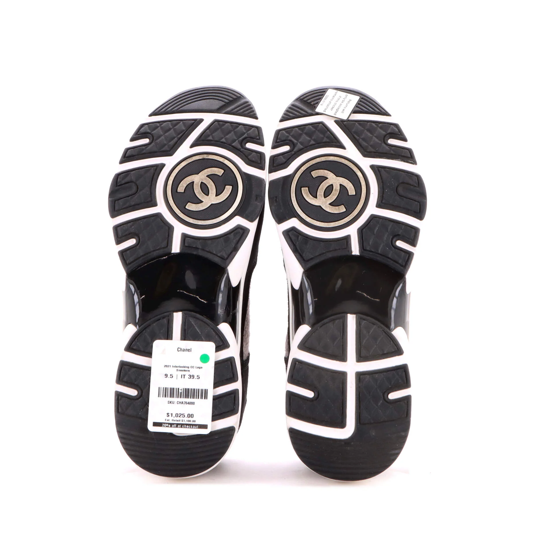 Women's CC Low-Top Sneakers Suede and Knit Fabric - Image 4